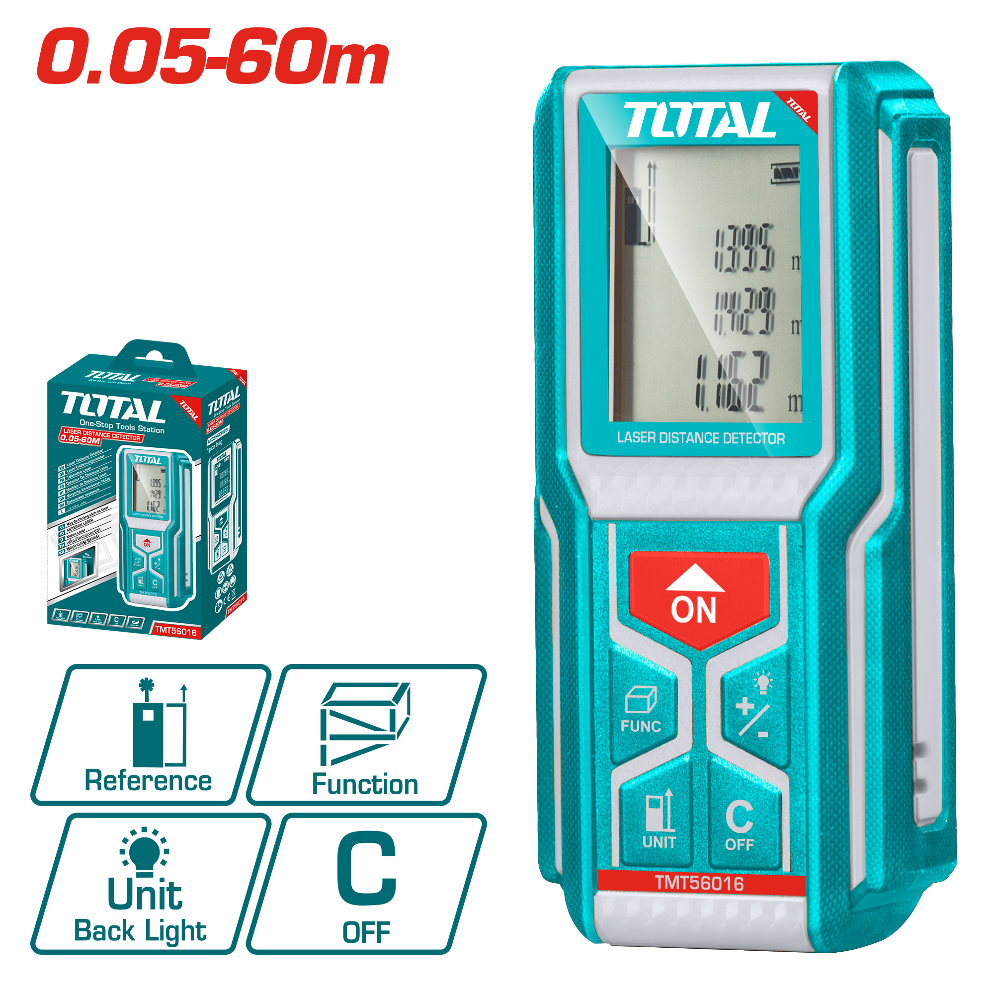 Matës lazer TOTAL 60M TMT56016