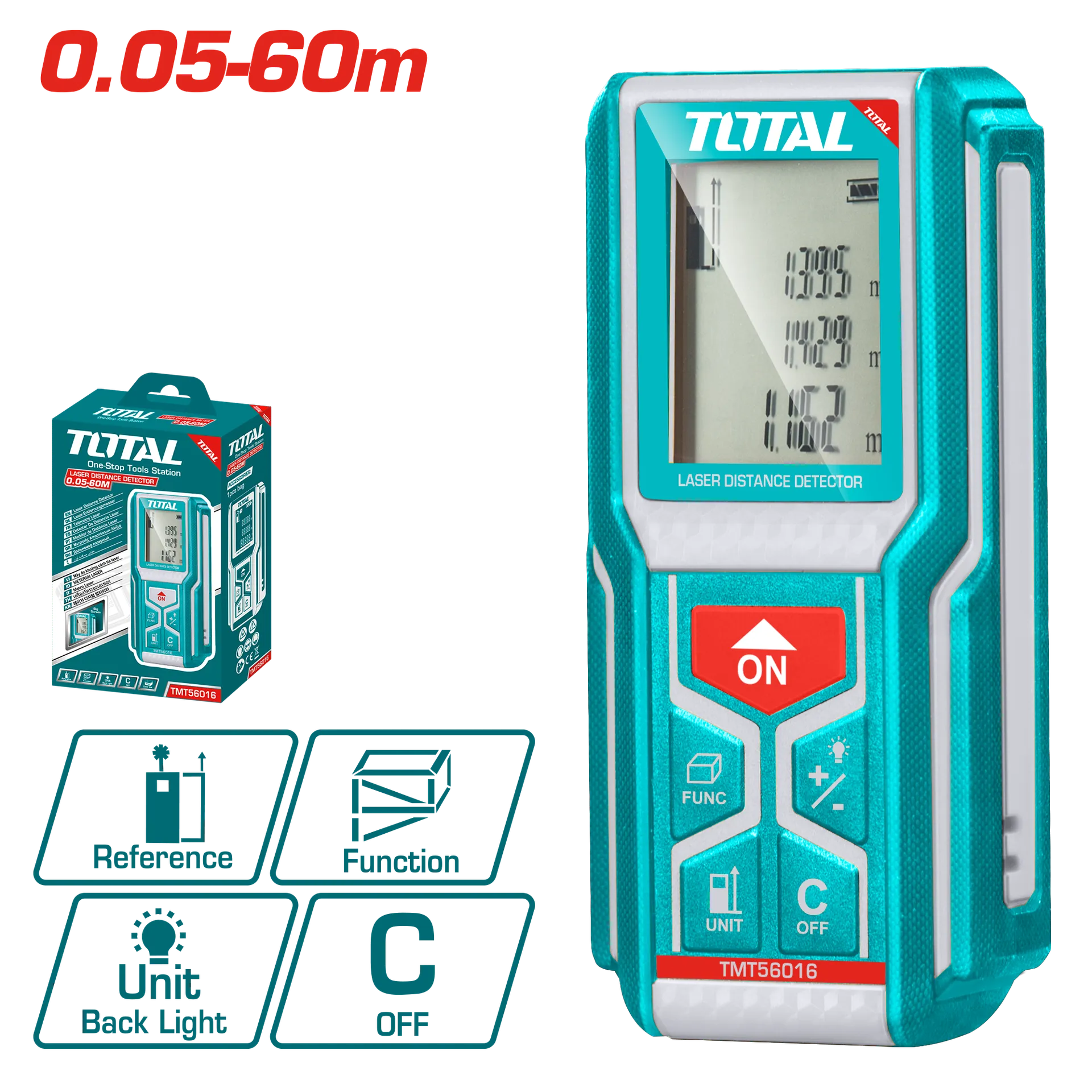 Matës lazer TOTAL 60M TMT56016