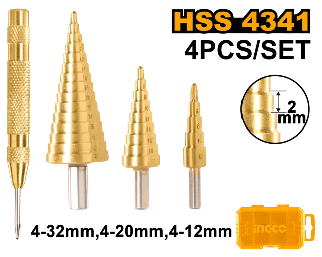 БУРГИИ СКАЛЕСТИ СЕТ 4/1 INGCO AKSDS2041