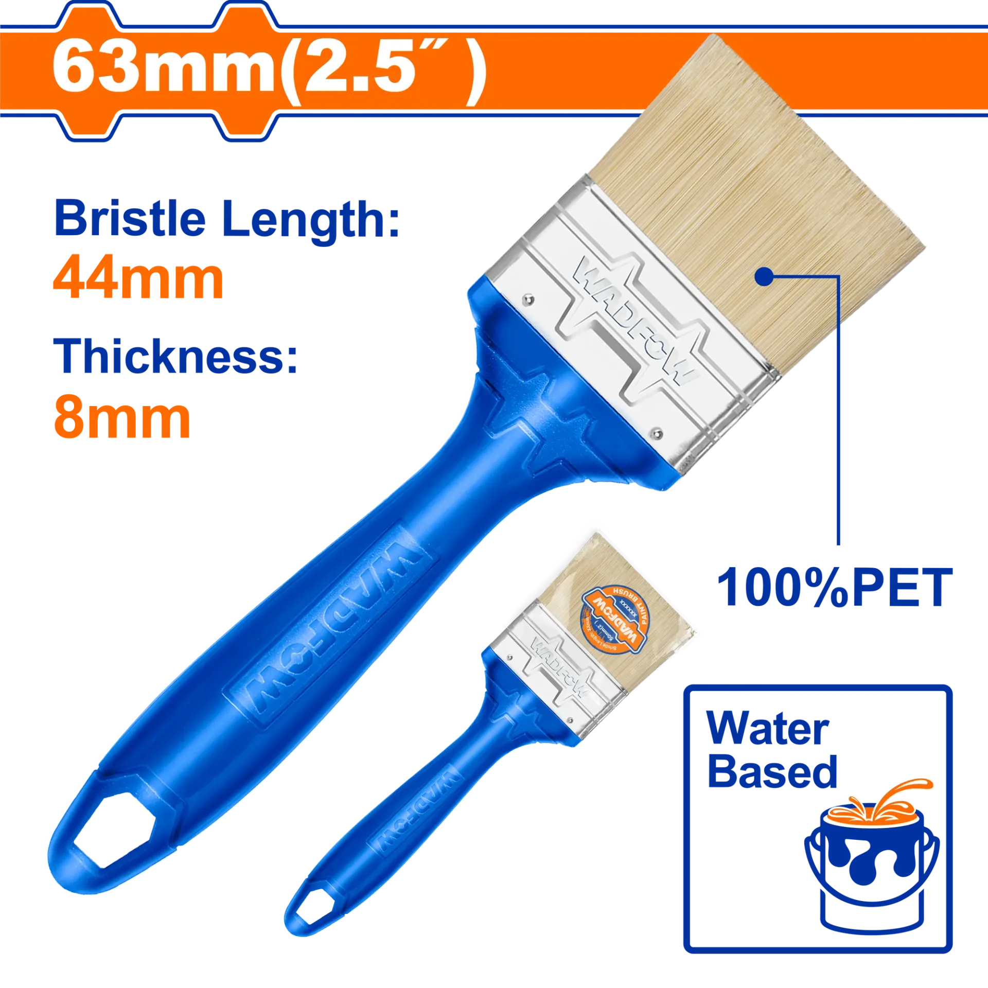 Furçë për bojatisje 63mm për bojë me bazë uji WADFOW WPB4925