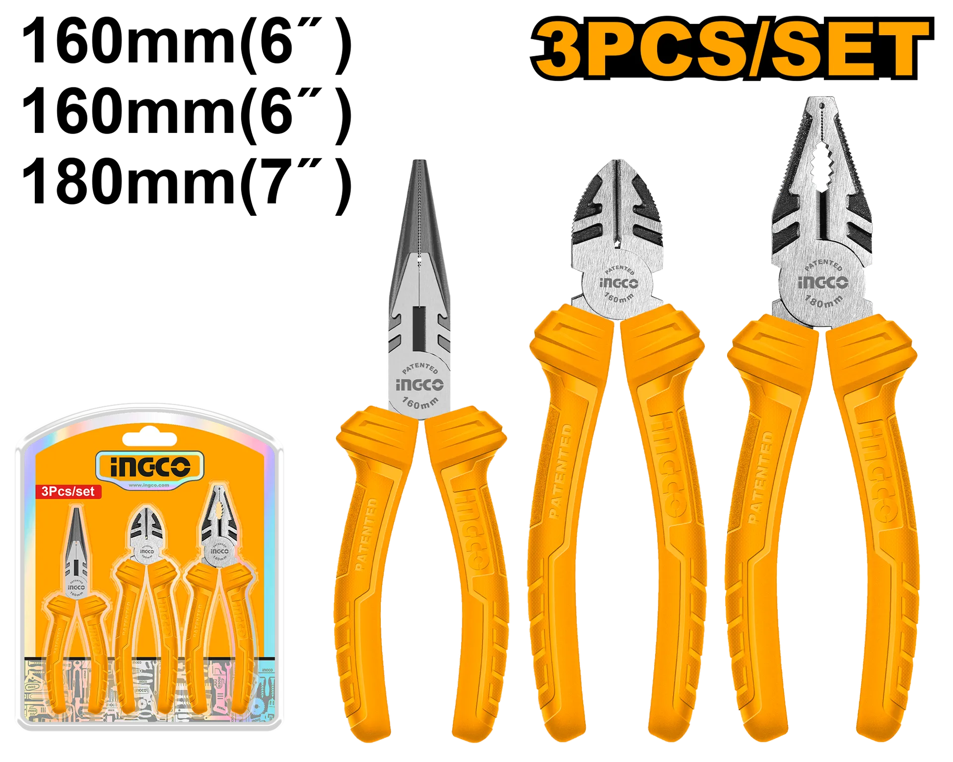 Seti i pincave 3/1 INGCO HKPS08311