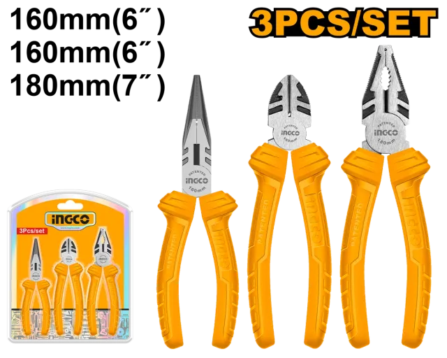 КЛЕШТИ СЕТ 3/1 INGCO HKPS08311