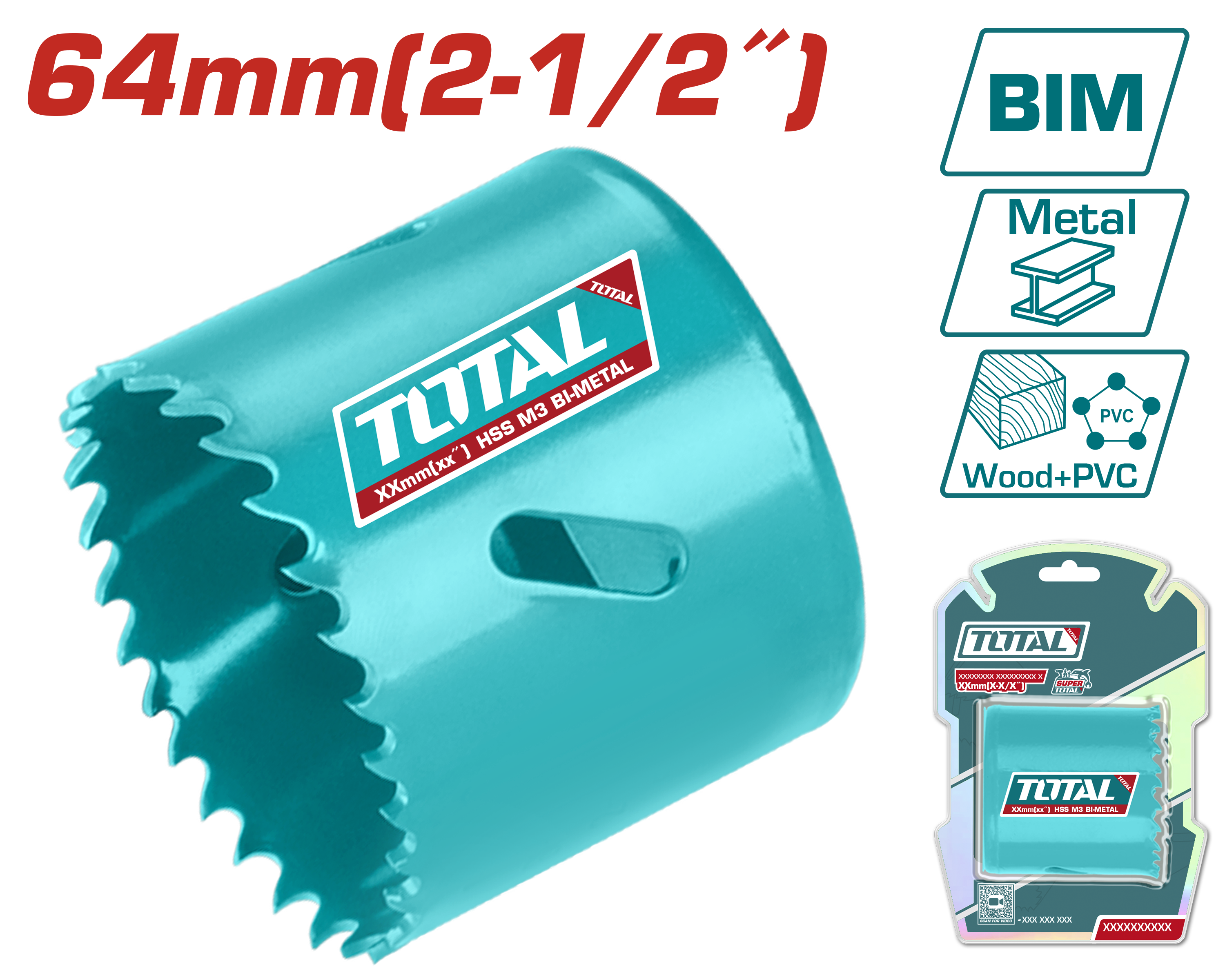 КРУЖНА ПИЛА ЗА МЕТАЛ 64mm TOTAL TAC410641