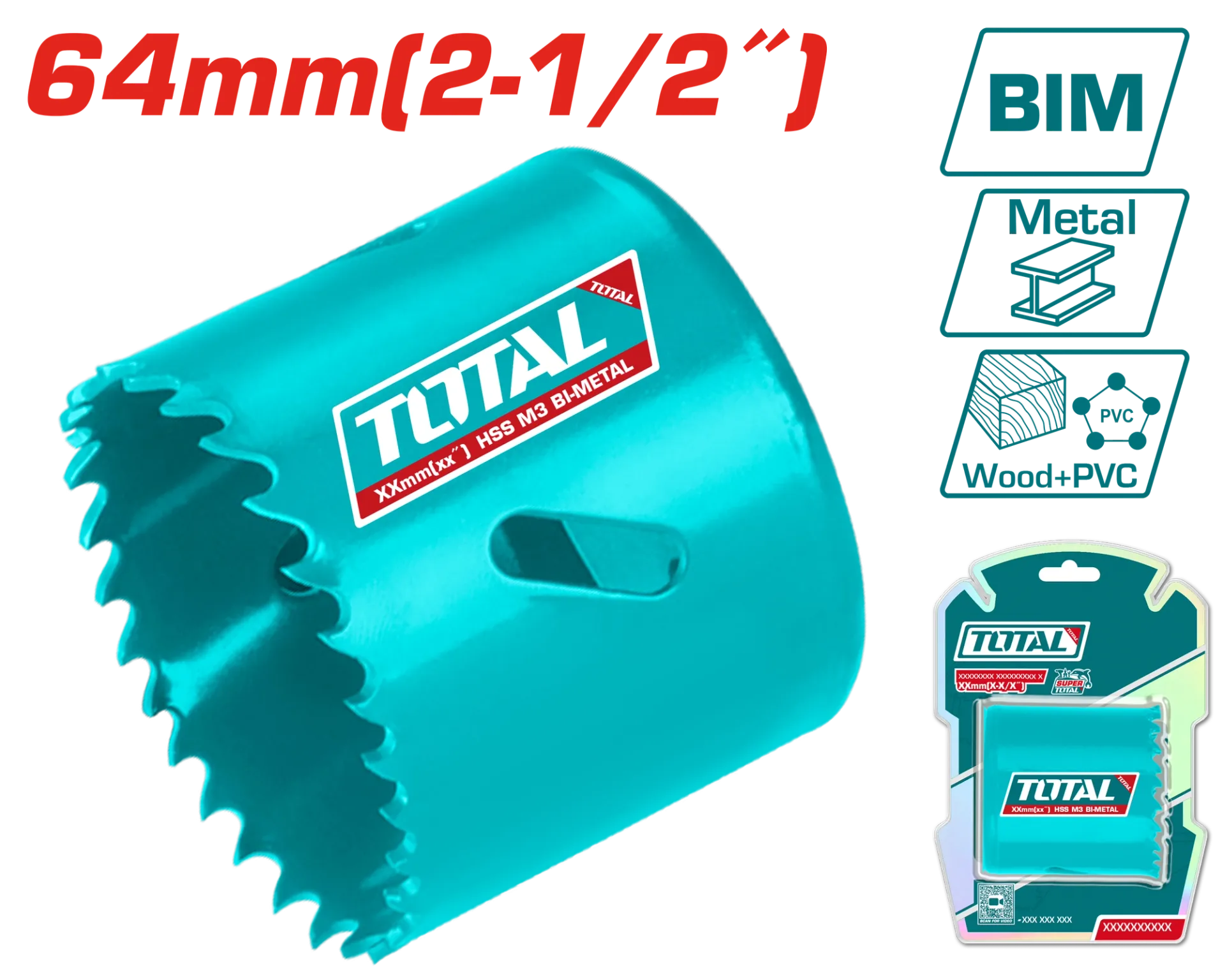 КРУЖНА ПИЛА ЗА МЕТАЛ 64mm TOTAL TAC410641
