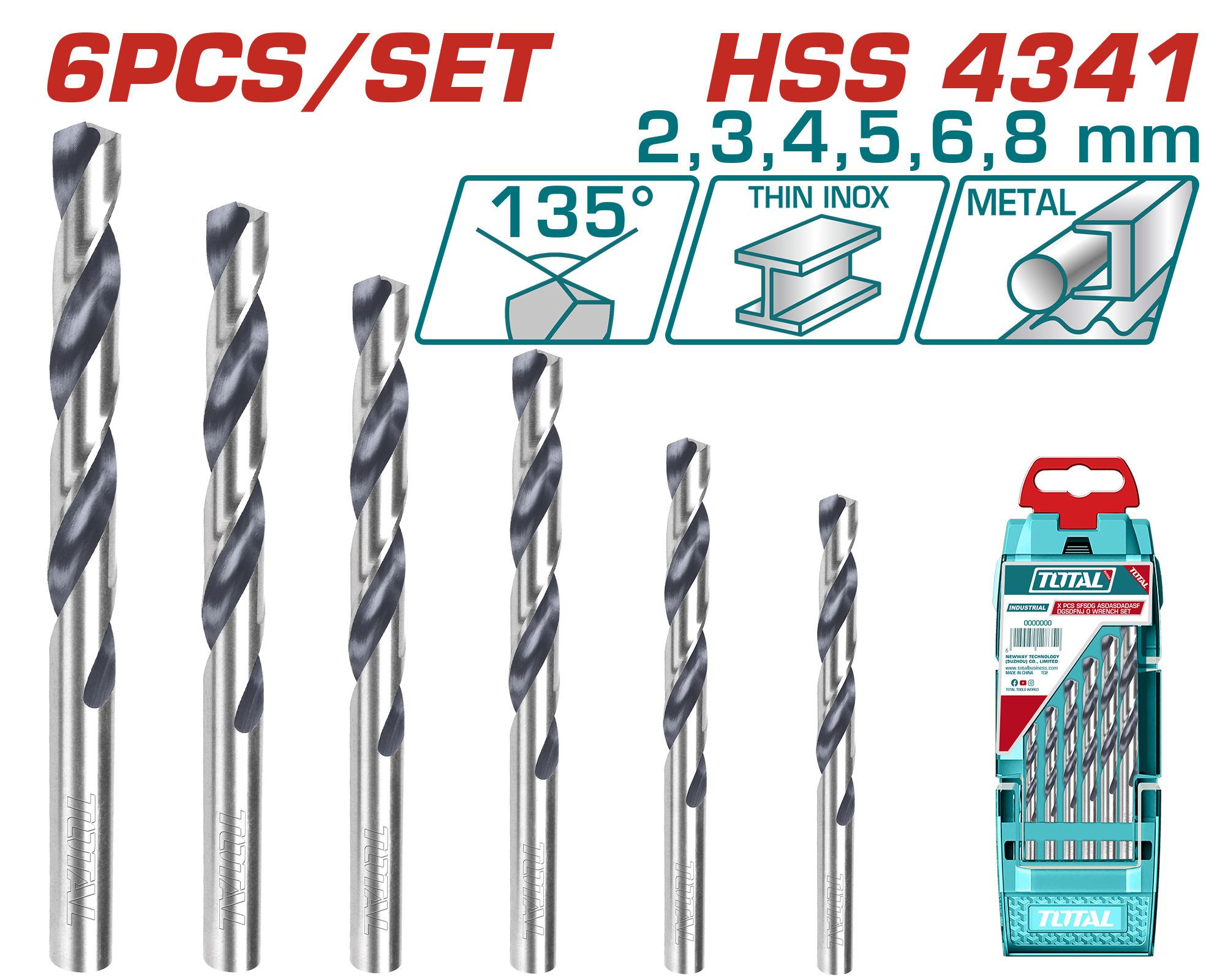 Set shpuese për metali 6/1 PRO TOTAL TACSD0065