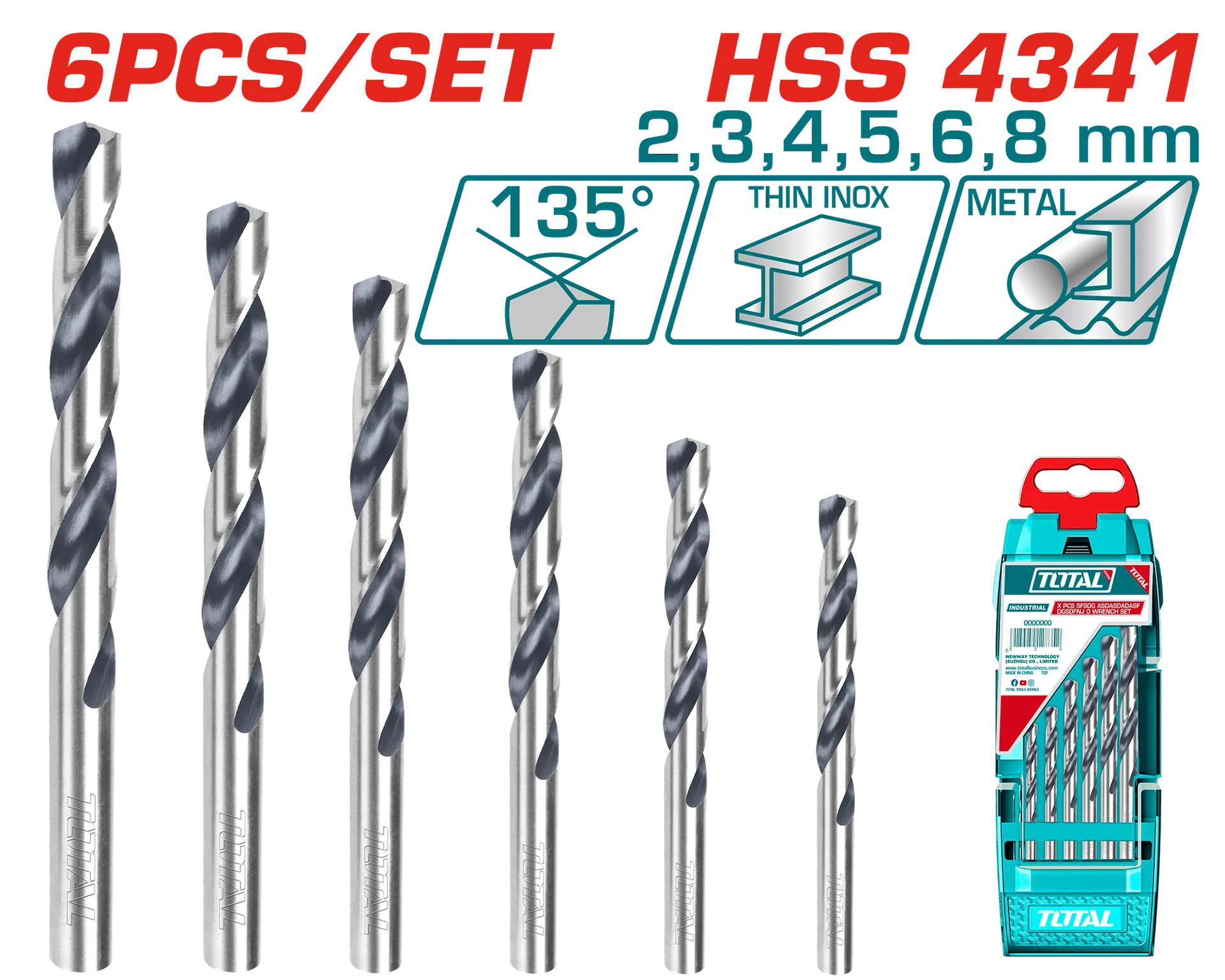 Set shpuese për metali 6/1 PRO TOTAL TACSD0065