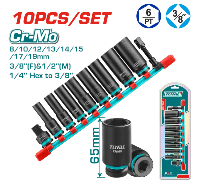 Çelës patent bashkësi 10/1 3/8″ TOTAL THKISD38106L