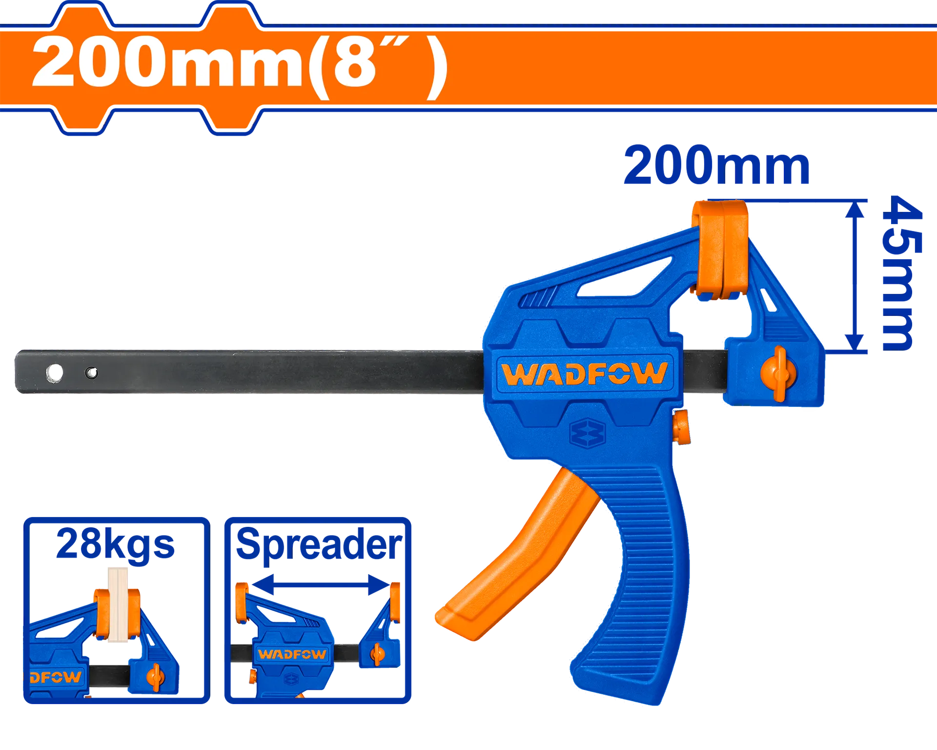 Mbajtës i shpejtë marangozerie 45×200 WADFOW WCP4388