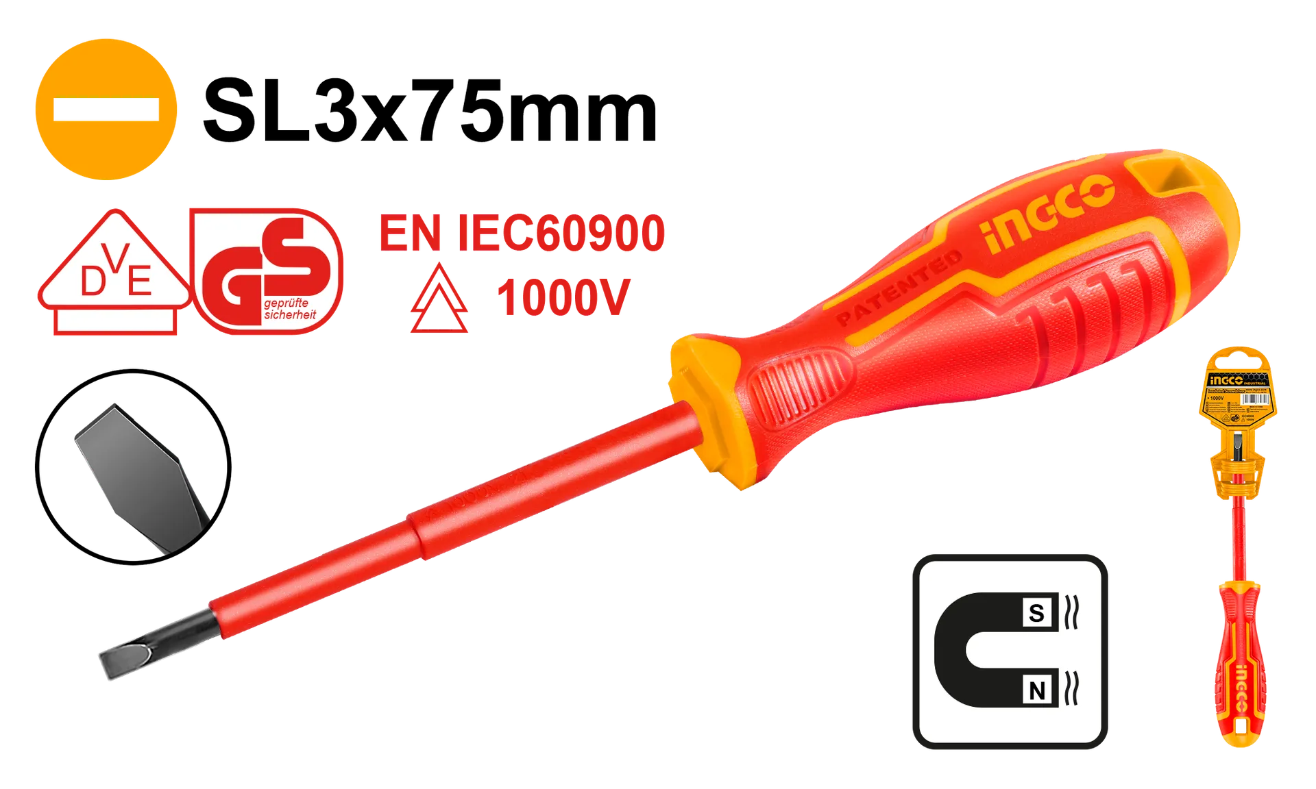 Turpilare elektrikist SL 3×75 INGCO HISD813075