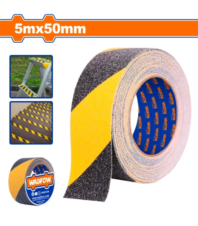 Shirit paralajmërues kundër rrëshqitjes PVC 5mx50mm WADFOW WVA3560
