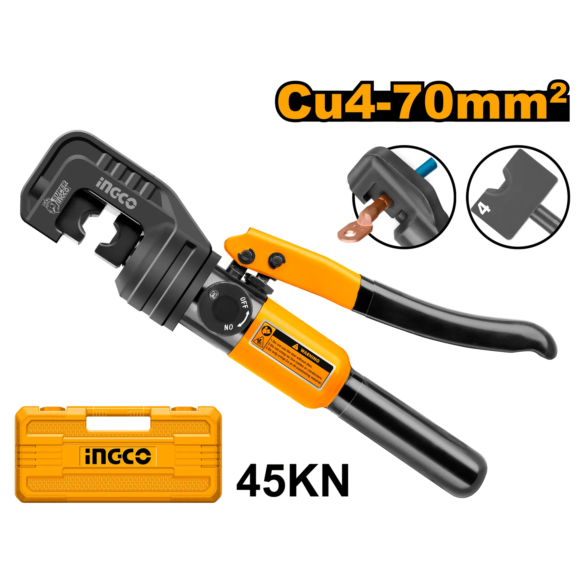 ПРЕСА ХИДРАУЛИЧНА ЗА СТЕГАЊЕ КАБЕЛ 4-70mm INGCO HHCT0170