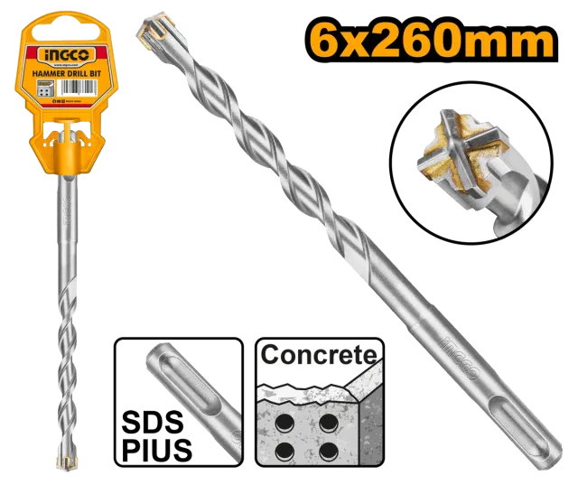 БУРГИЈА ХИЛТА 4 ЗАБЦИ 6×260 INGCO DBH1210604C