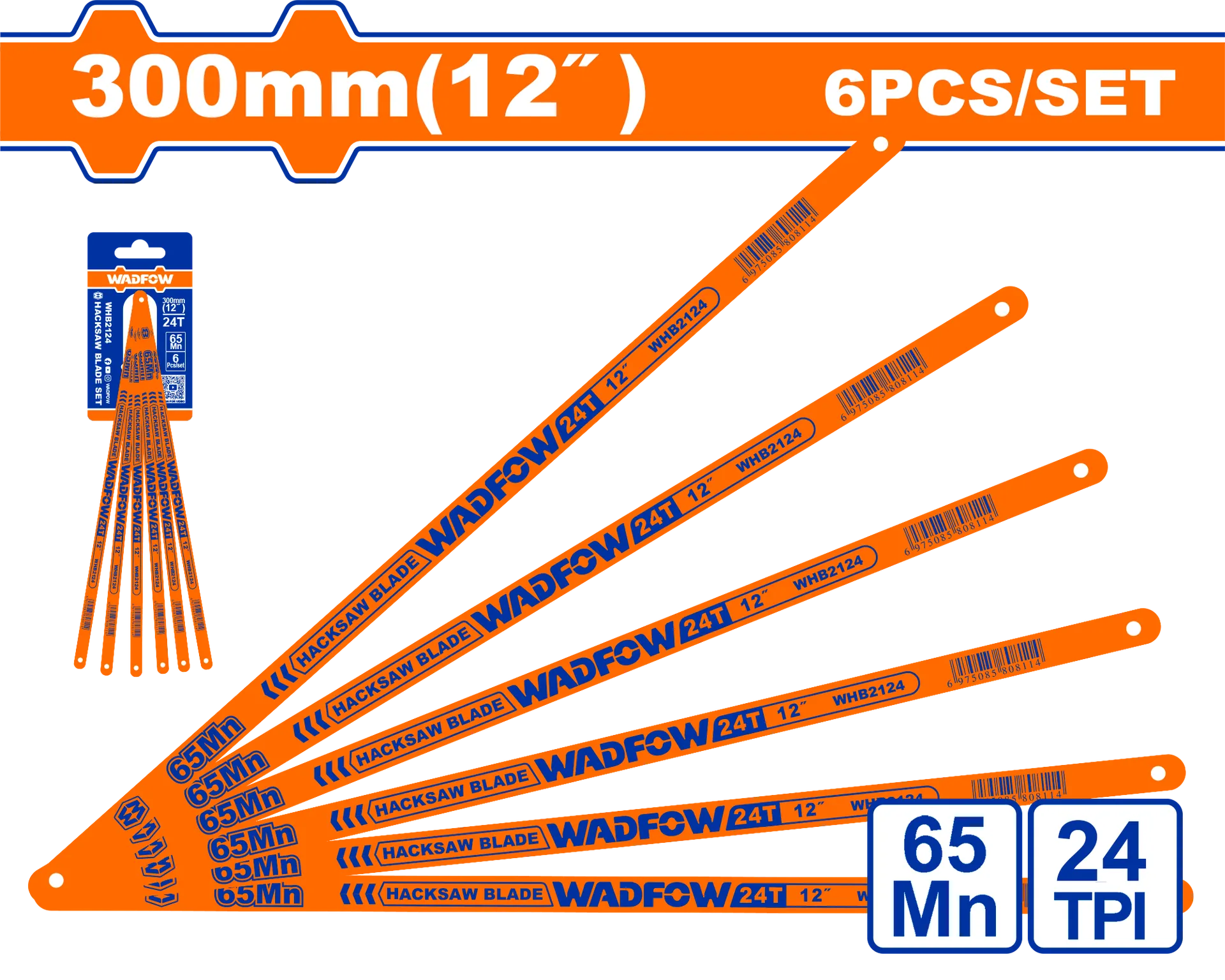 СЕТ од 6 ЛИСТОВИ ЗА БОНСЕК 300mm WADFOW WHB2124