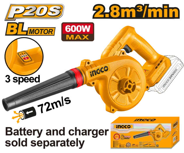 ДУВАЛКА 2.8m3/min 20V СОЛО БЕЗ БАТЕРИИ INGCO CABLI2068