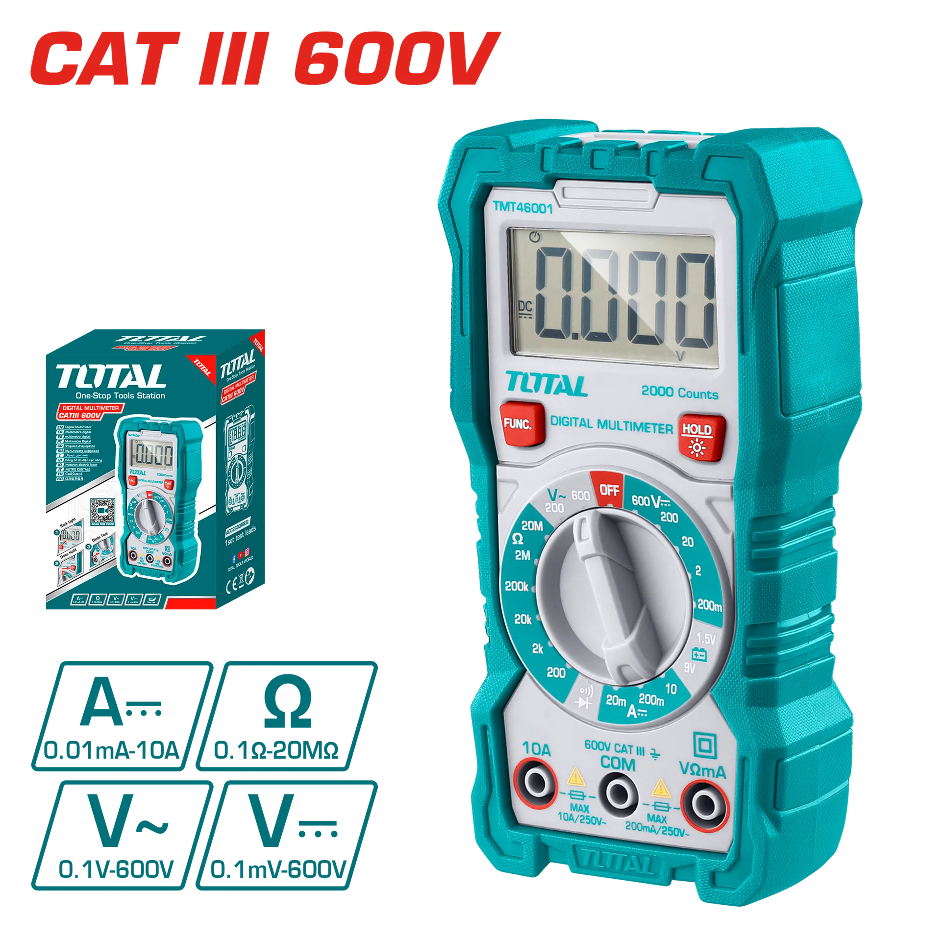 Multimetar CAT III 600V TOTAL TMT46001