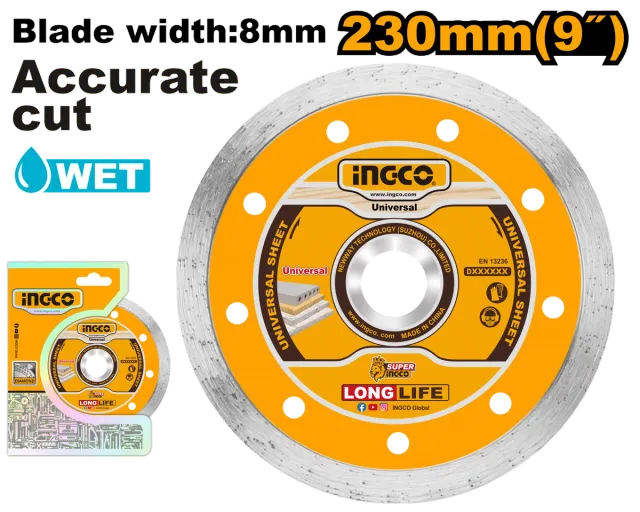 ДИЈАМАНТСКИ ДИСК ЗА ПЛОЧКИ 230mm ACCURATE CUT INGCO DMD022302