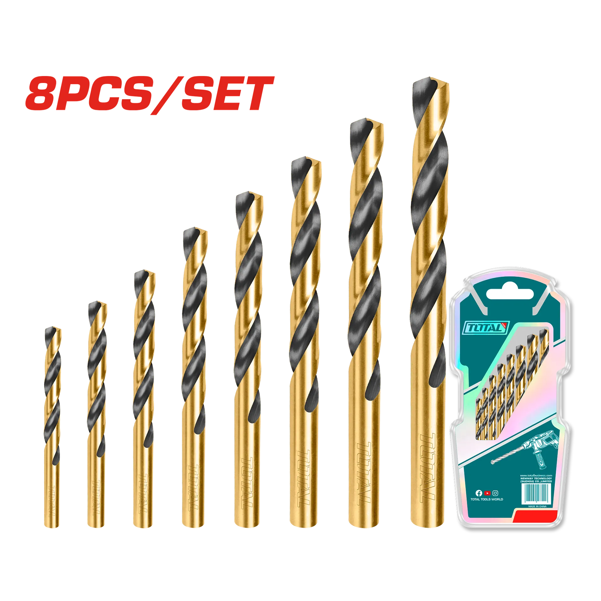 Set 6/1 stërcues për metal PRO TOTAL TACSD0801