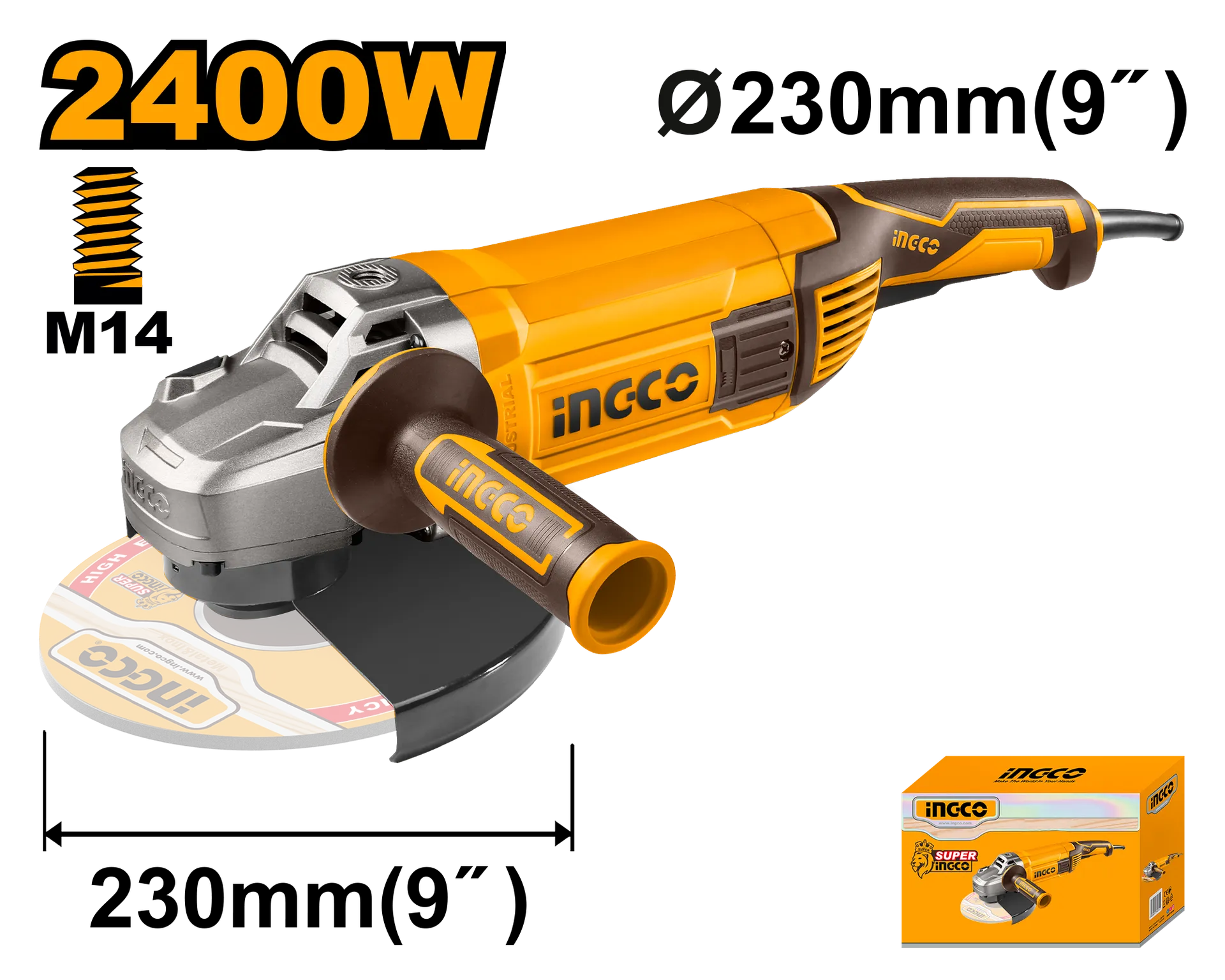 Brusi angular 2400W F230 INGCO AG24008
