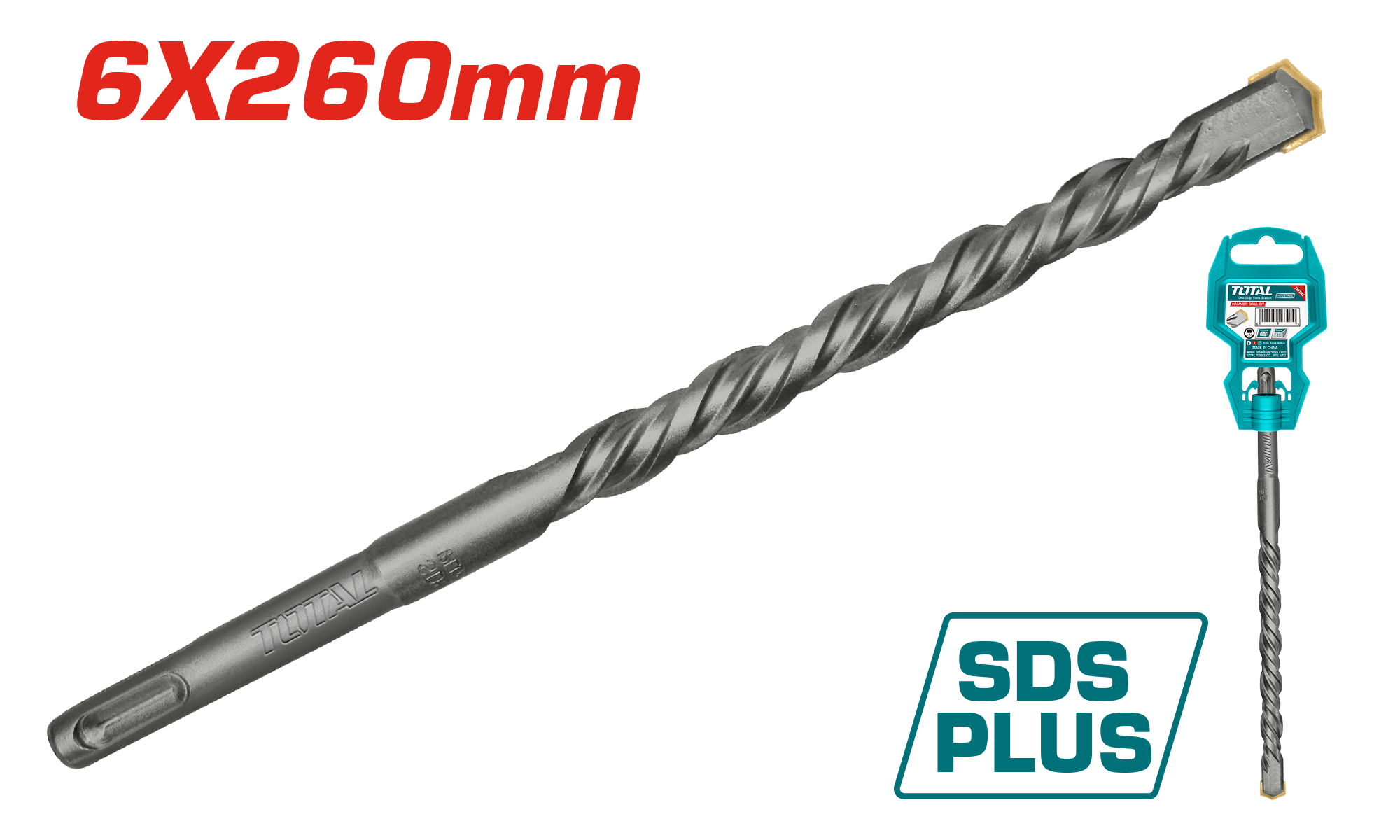 БУРГИЈА ЗА БЕТОН SDS+ 4 6x260mm TOTAL TAC310604C