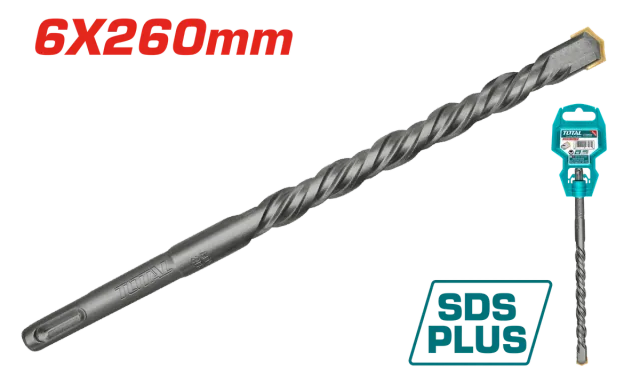 БУРГИЈА ЗА БЕТОН SDS+ 4 6x260mm TOTAL TAC310604C