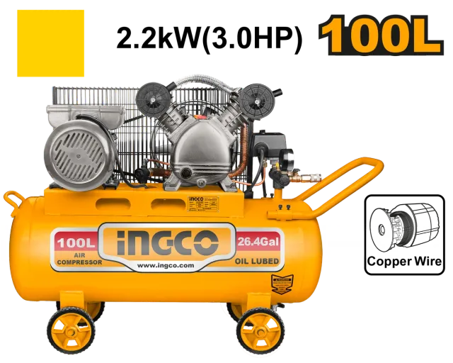 МАСЛЕН КОМПРЕСОР 100L 2.2KW INGCO AC1301008