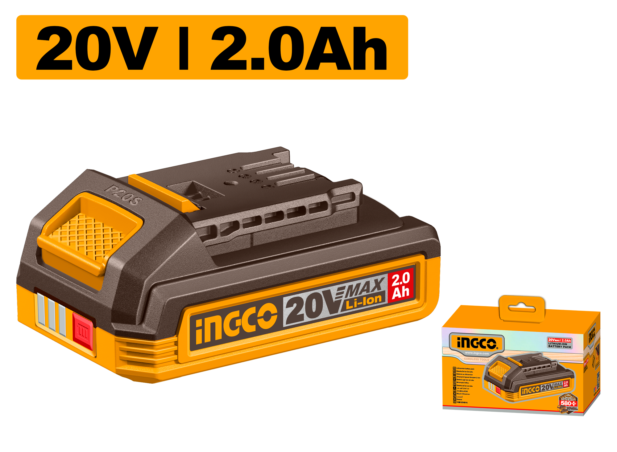 Bateria rezerve LI-ION 20V 2.0Ah INGCO FBLI20011