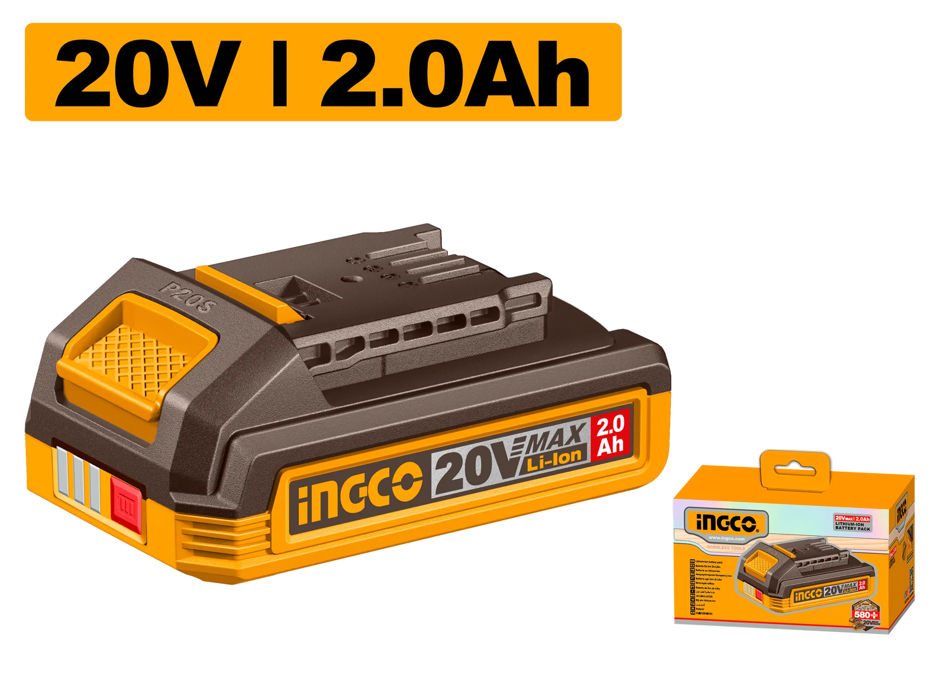 Bateria rezerve LI-ION 20V 2.0Ah INGCO FBLI20011