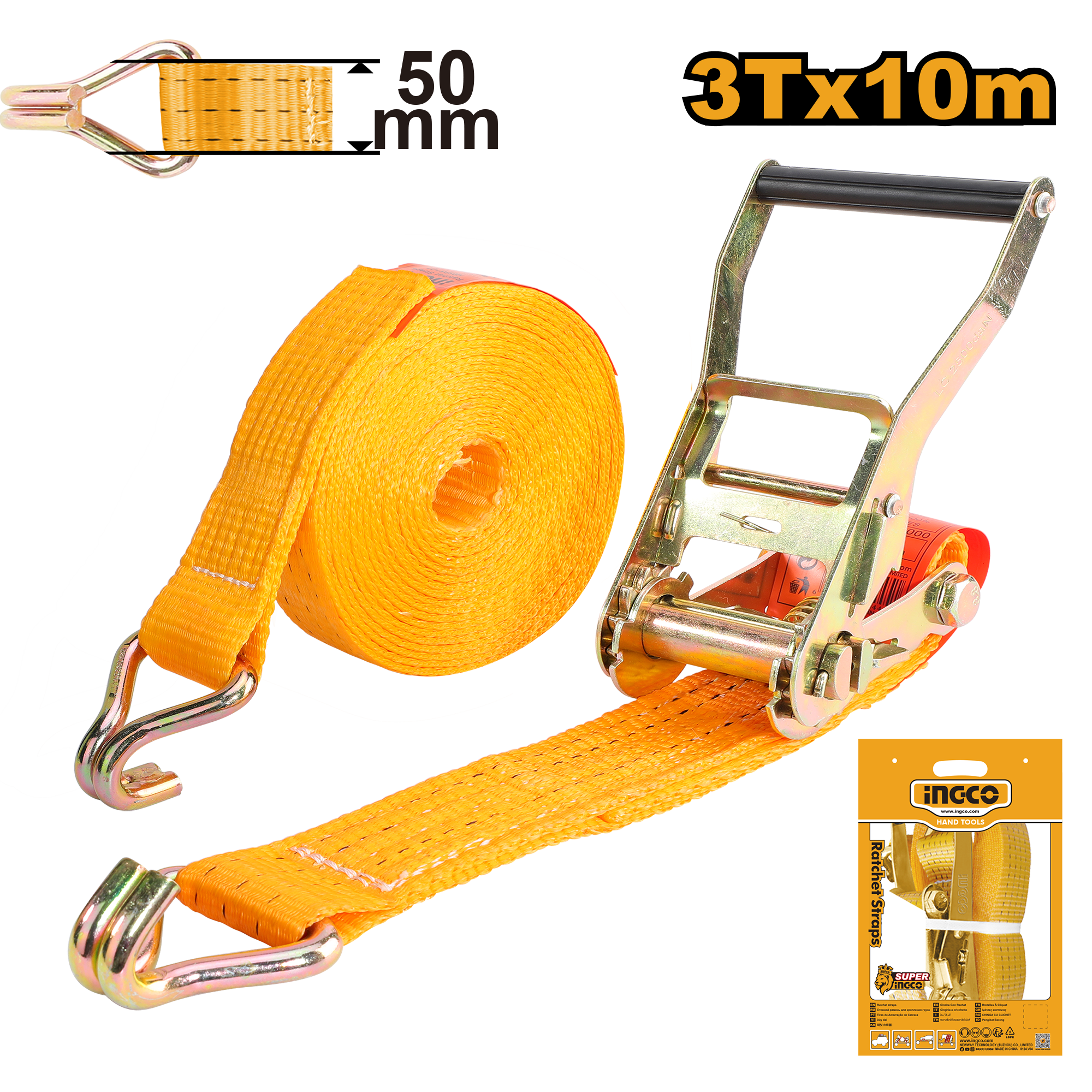 ЗАТЕГНУВАЧ СО ЗАПЧЕСТ МЕХАНИЗАМ INGCO 10m 3T HRSP3101