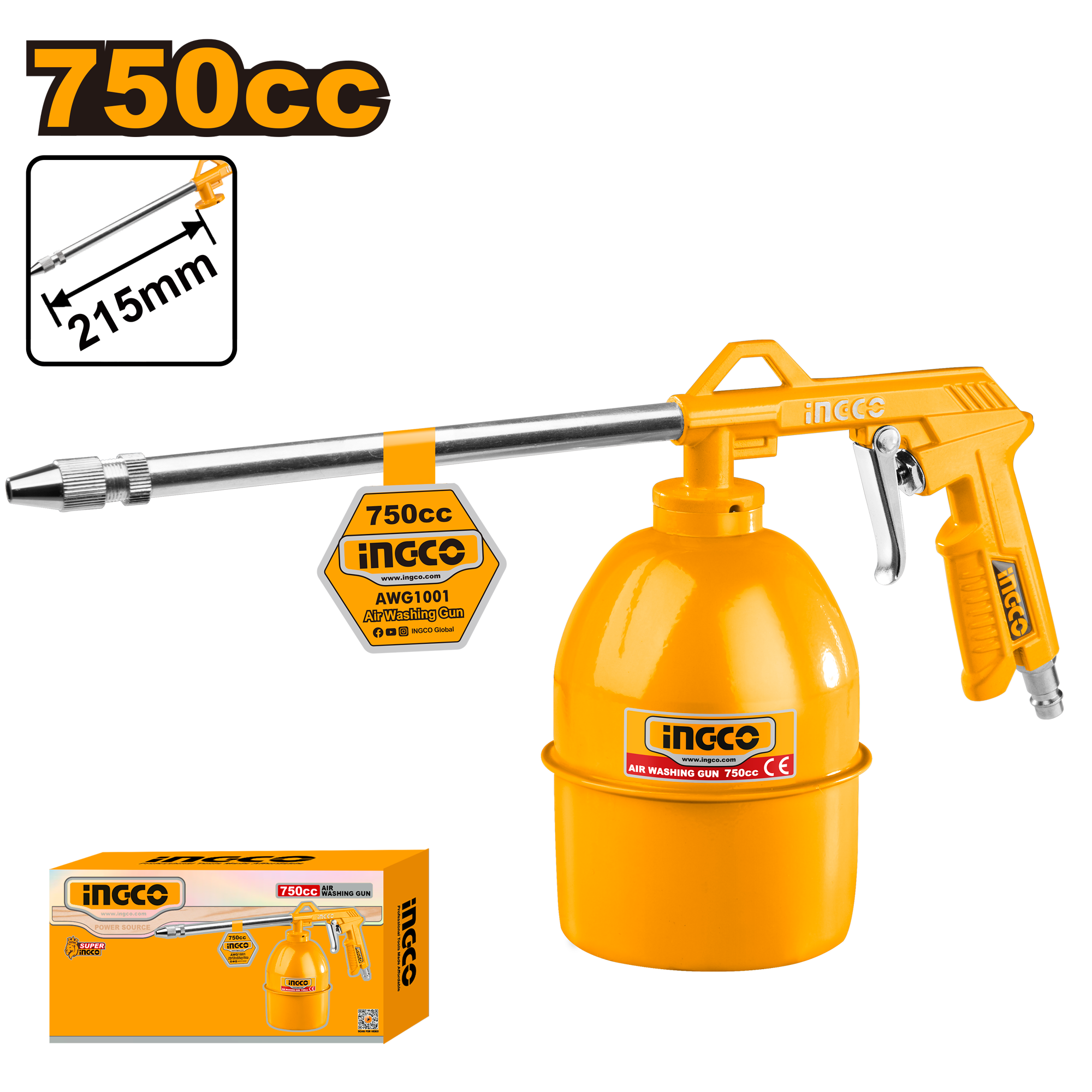 Pistol pneumatik per vaje 2.1 INGCO AWG1001