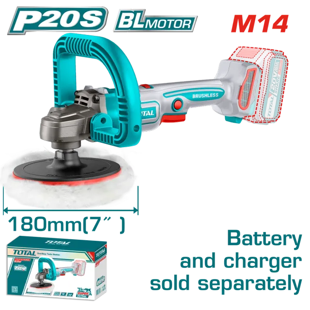 Poliruese TOTAL 180mm vetem pa baterii TAPLI2018