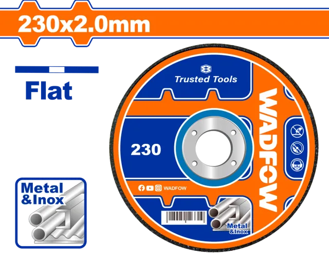 БРУСЕН КАМЕН 230×2.0mm ЗА МЕТАЛ & ИНОКС WADFOW WAC1397