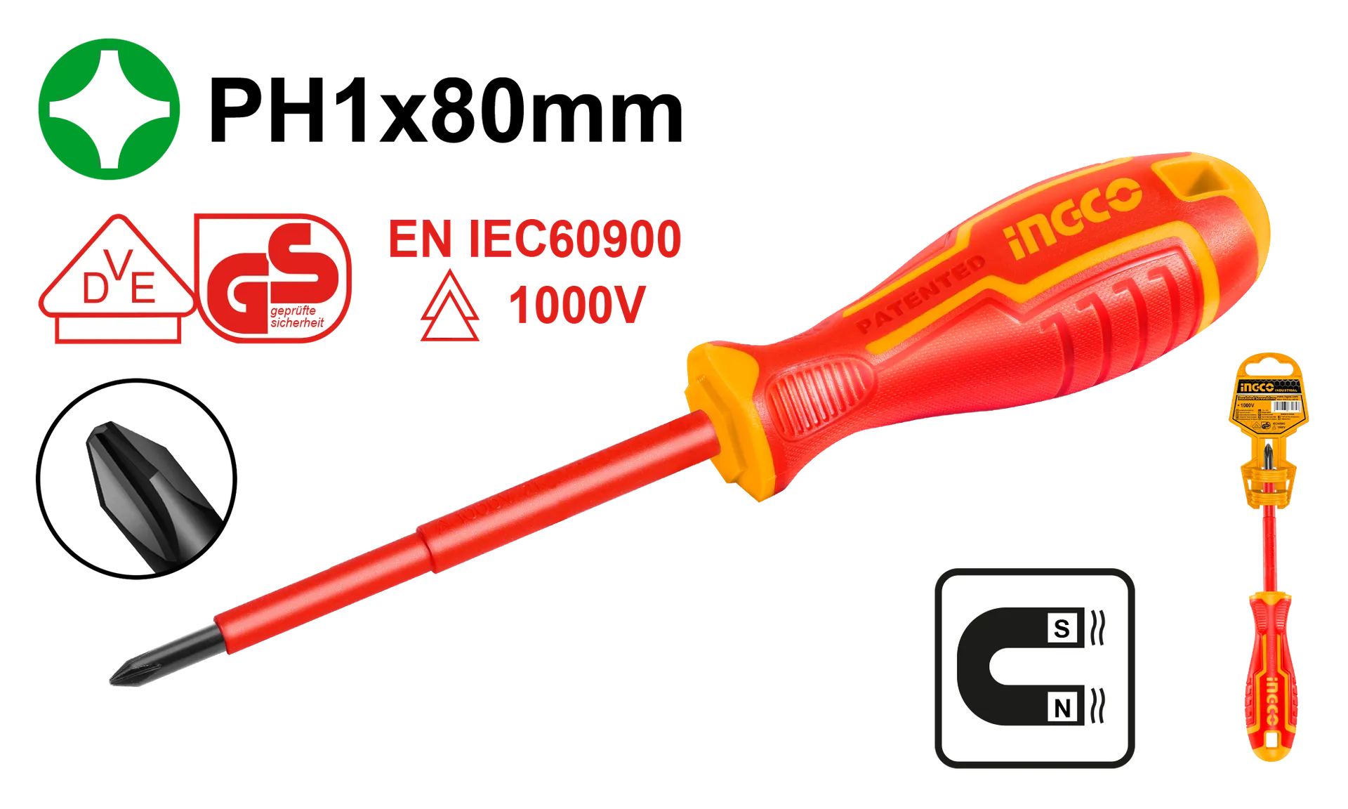Kaçavidë INGCO elektricisti PH1x80 HISD81PH180