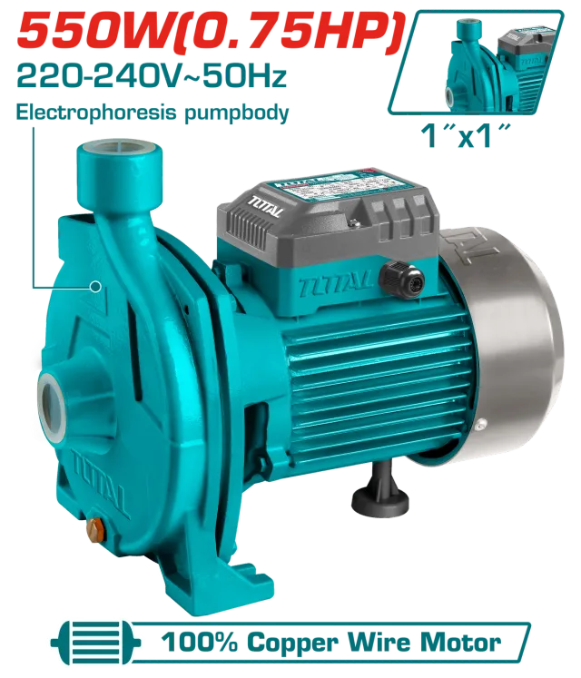 Pompa centrifugale për ujin 550W TOTAL TWP25506