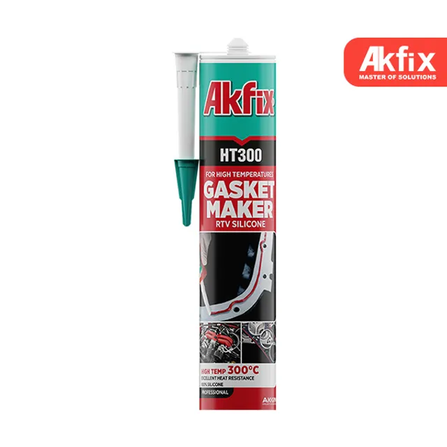 AKFIX HT300 СИЛИКОН ЗА ВИСОКА ТЕМПЕРАТУРА 300°C ЦРН 310ml