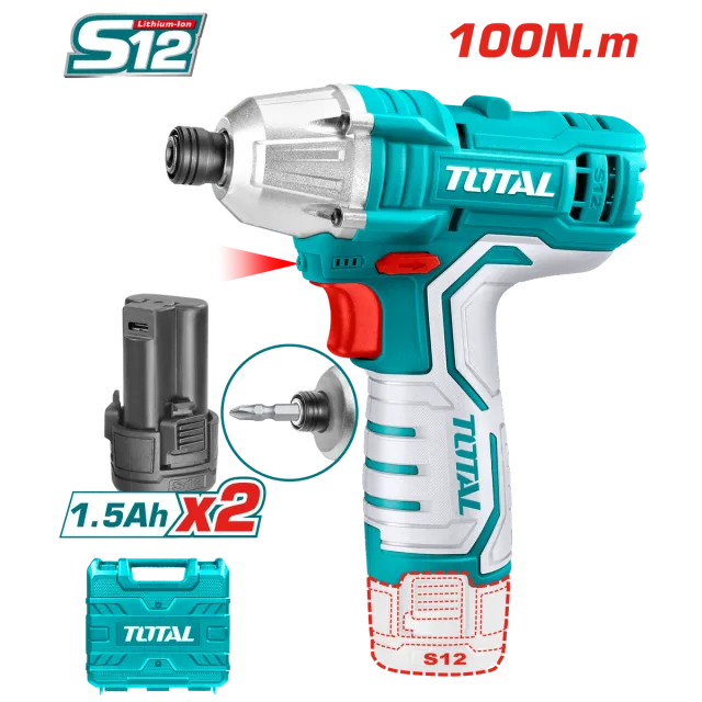 ШТРАФИЛИЦА TOTAL 12V 2×1.5Ah TIRLI1201
