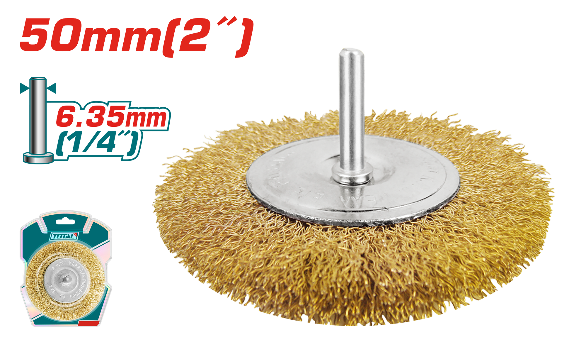 Perin bronz 50mm për makinë shpuese të sheshtë 6.35mm (1/4″) TOTAL TAC34021