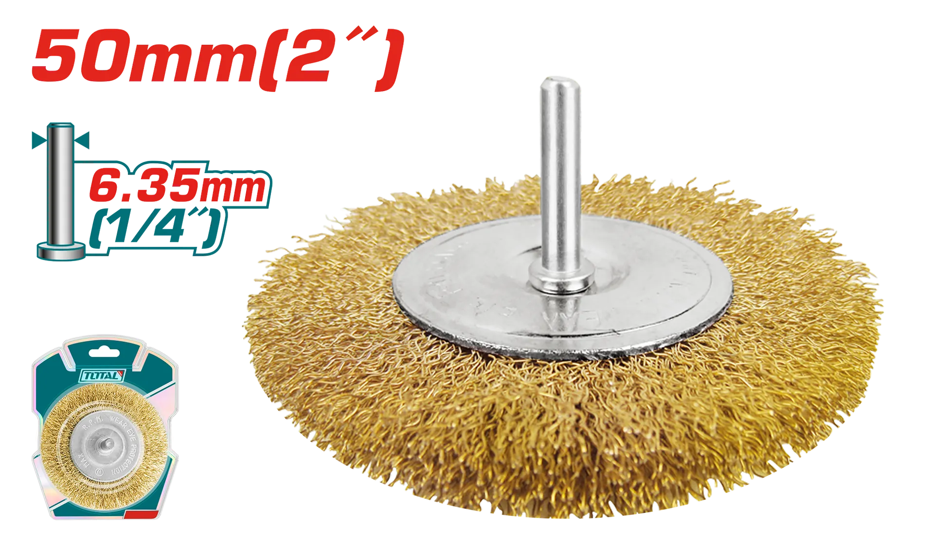 Perin bronz 50mm për makinë shpuese të sheshtë 6.35mm (1/4″) TOTAL TAC34021