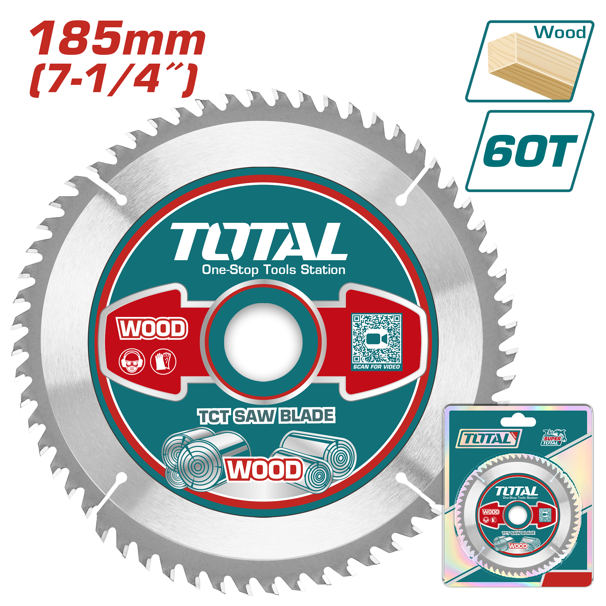 Sharrë për drusht TOTAL 185mm 60T TAC231413