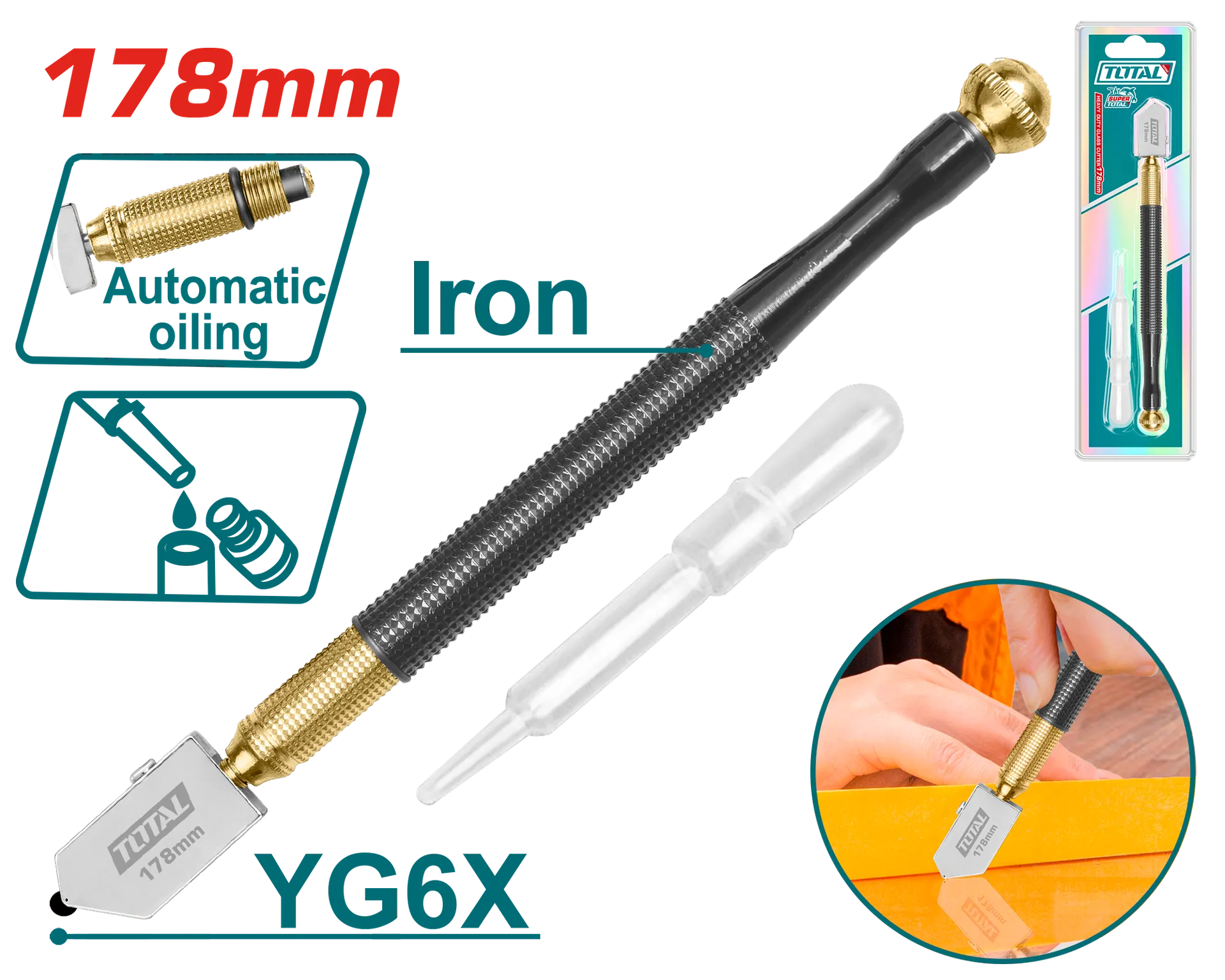 Diamant për prerje qelqi TOTAL THT561781