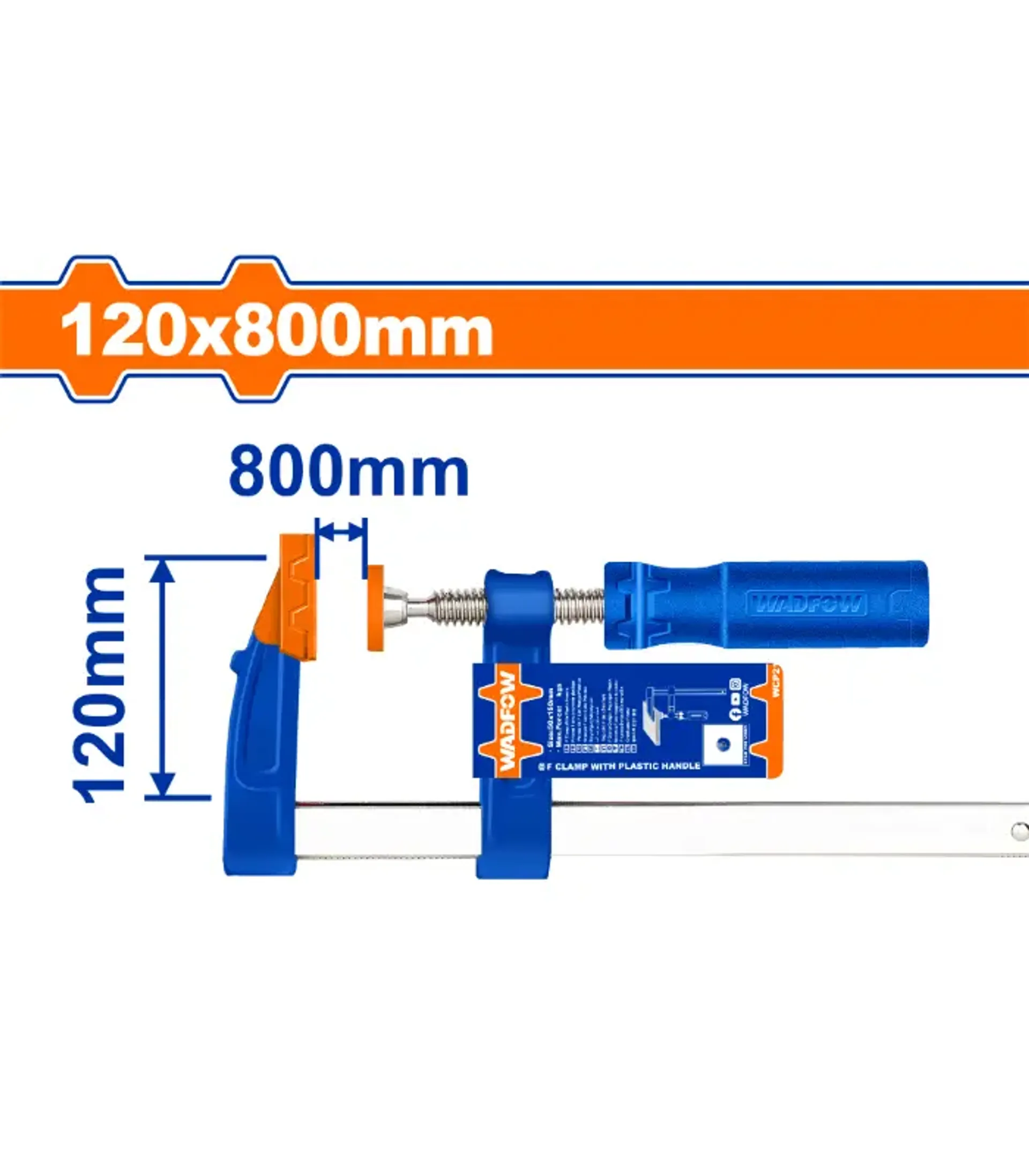 Столарска стега тип F 120x800mm WADFOW WCP2124