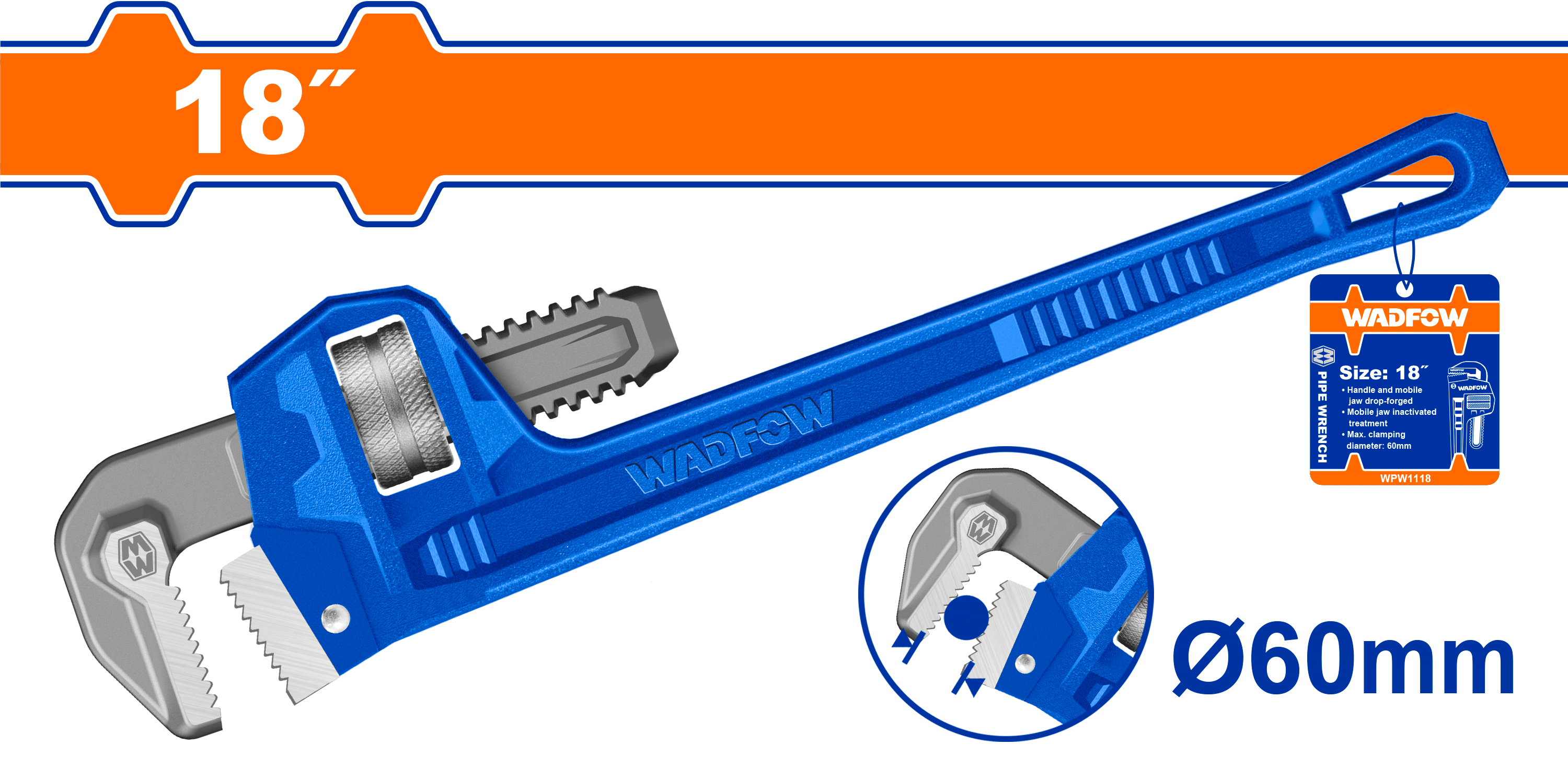 Pinca instaluesi për tubat deri 60mm WADFOW WPW1118