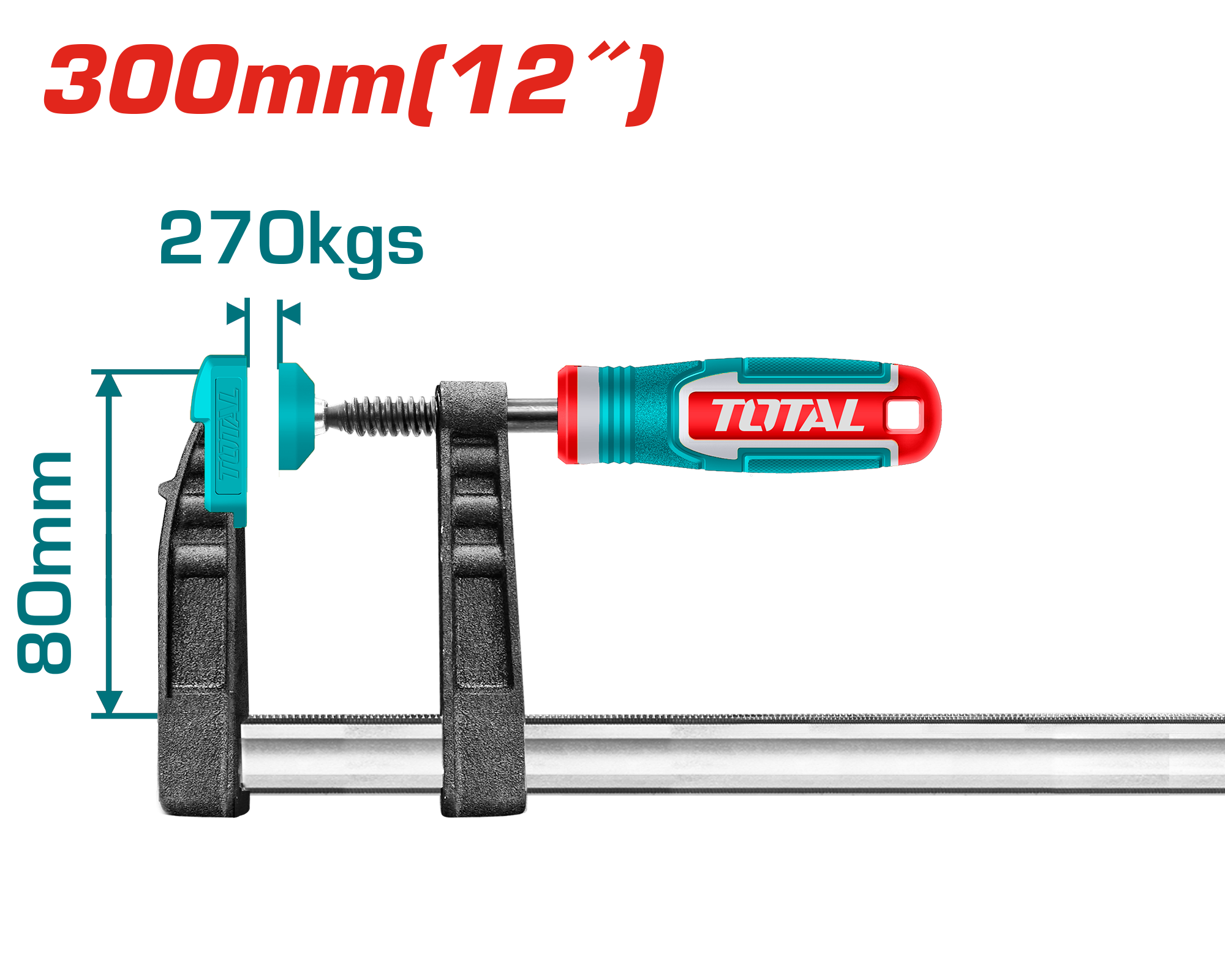 Stega marangozësh tip F 80x300mm TOTAL THT1320801