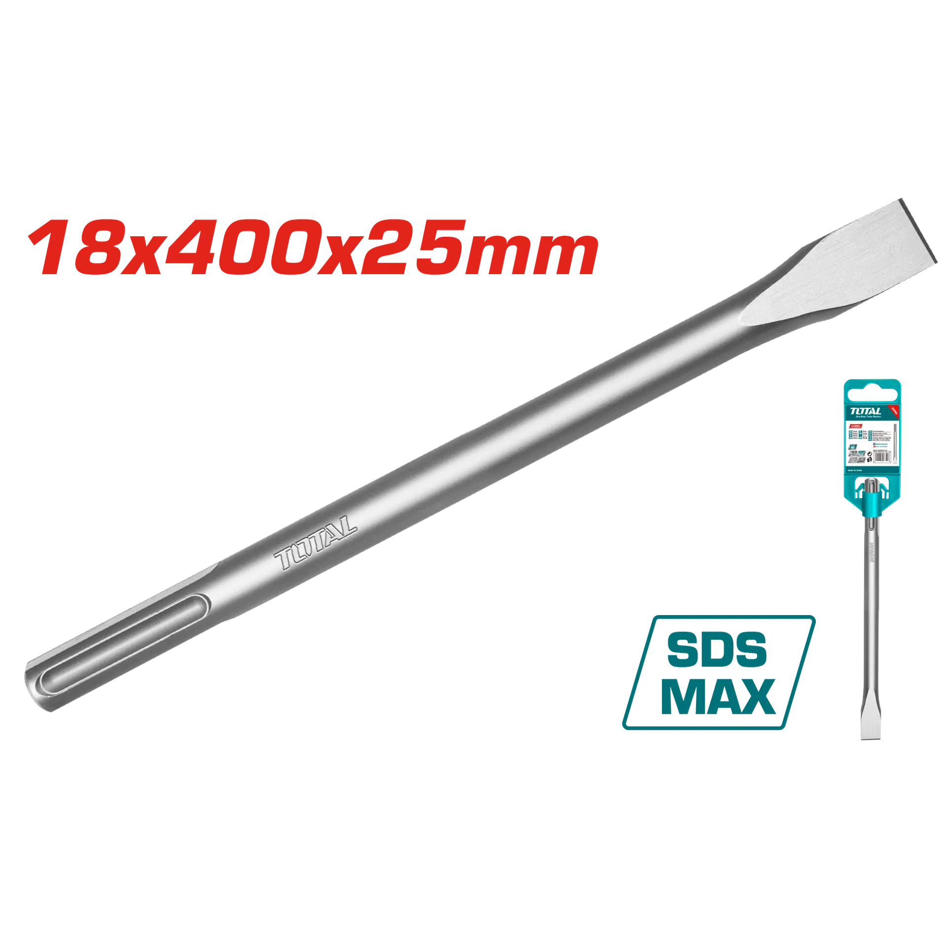 Çekan SDS MAX 18x400mm i sheshtë TOTAL TAC15221821