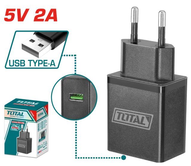 USB ПОЛНАЧ 5V 2A TOTAL TCLI120502