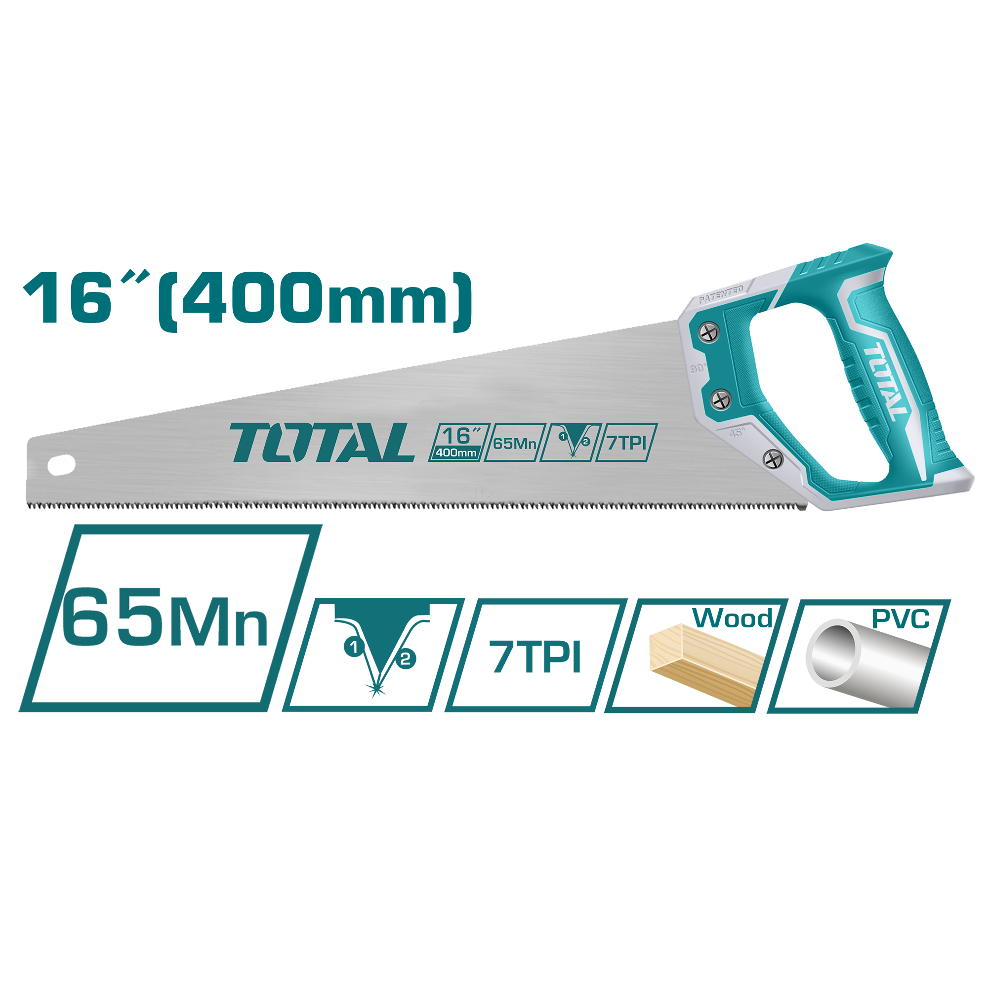 РАЧНА ПИЛА 400mm ДРВО И ПЛАСТИКА TOTAL THT55166