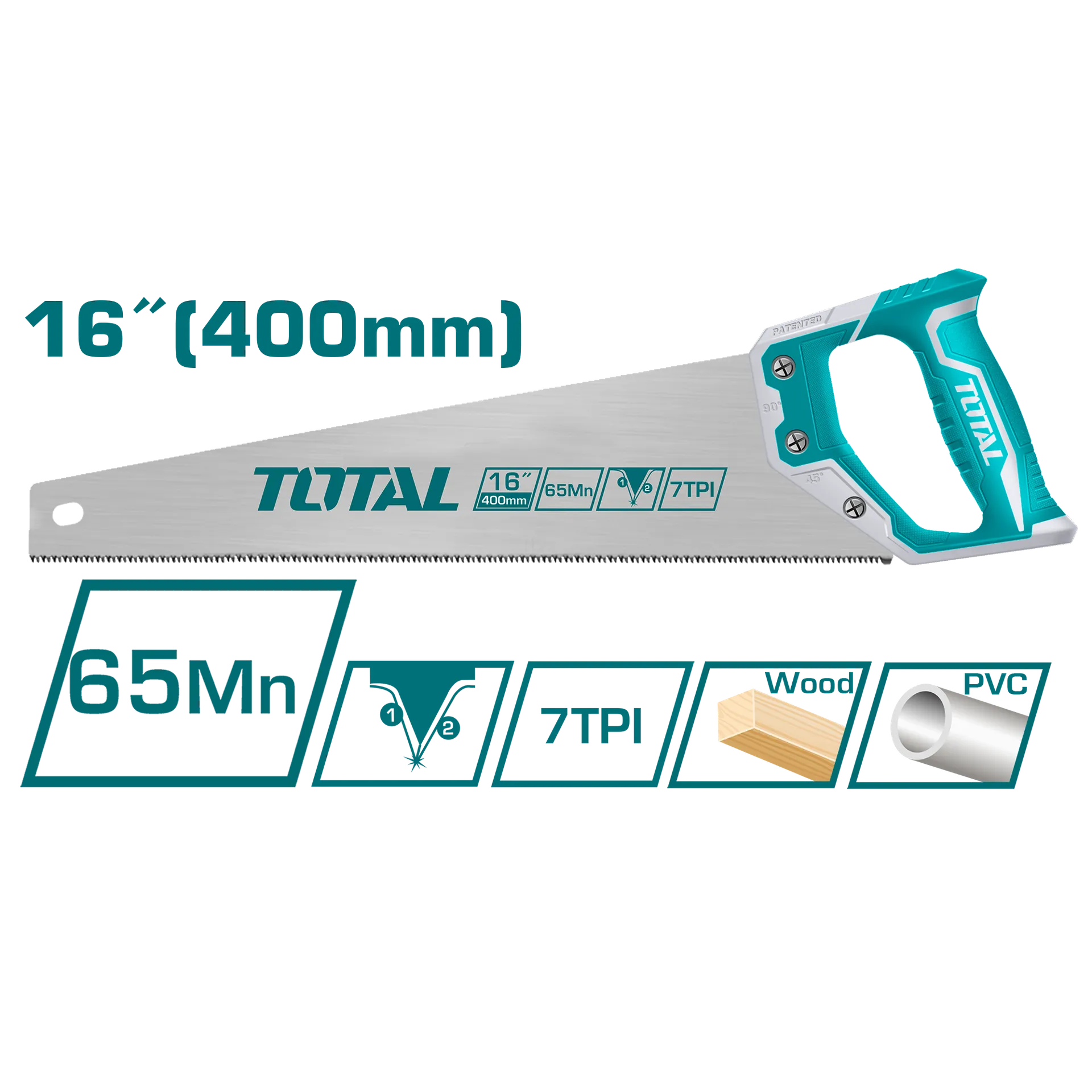 РАЧНА ПИЛА 400mm ДРВО И ПЛАСТИКА TOTAL THT55166