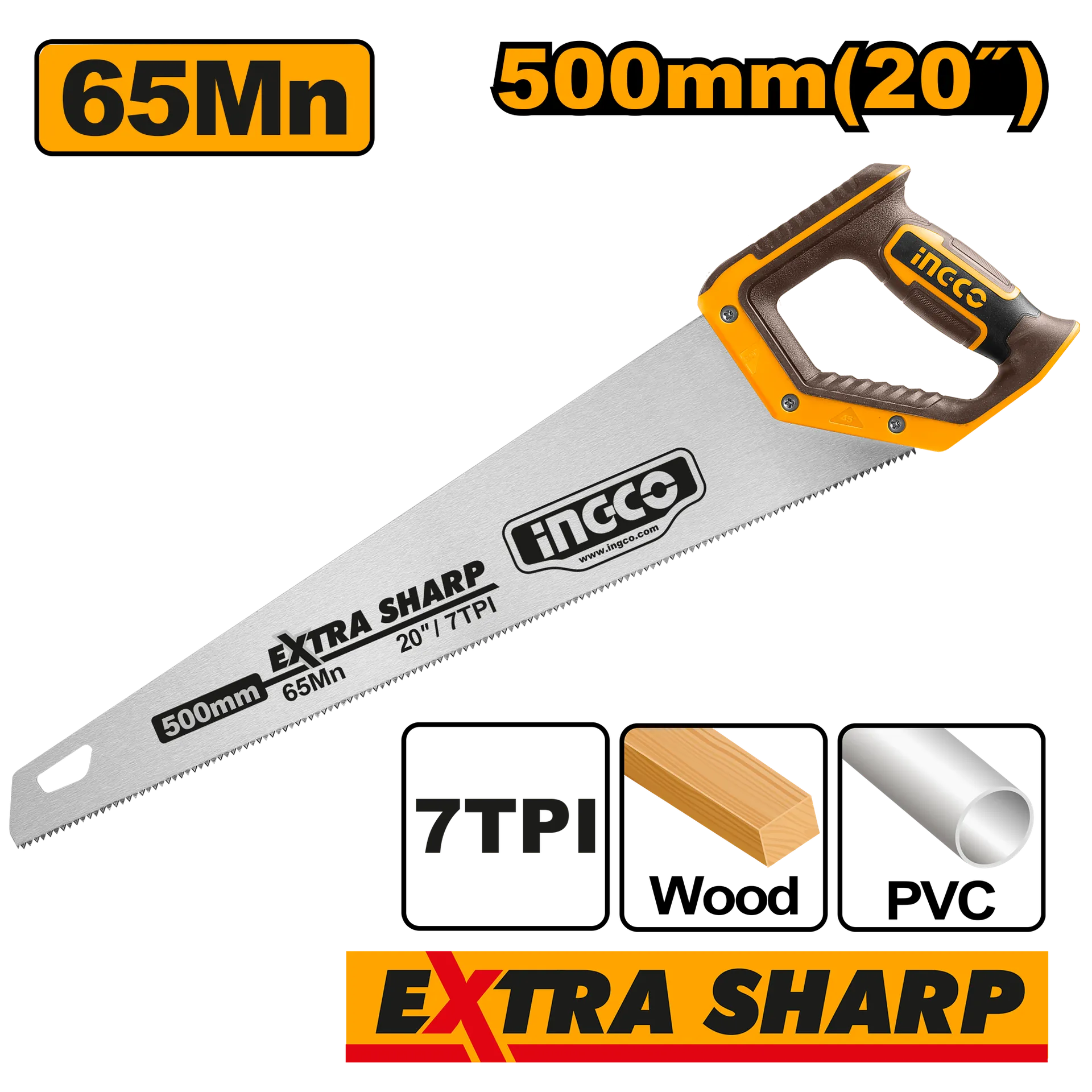 ПИЛА РАЧНА 500mm INGCO HHAS08500