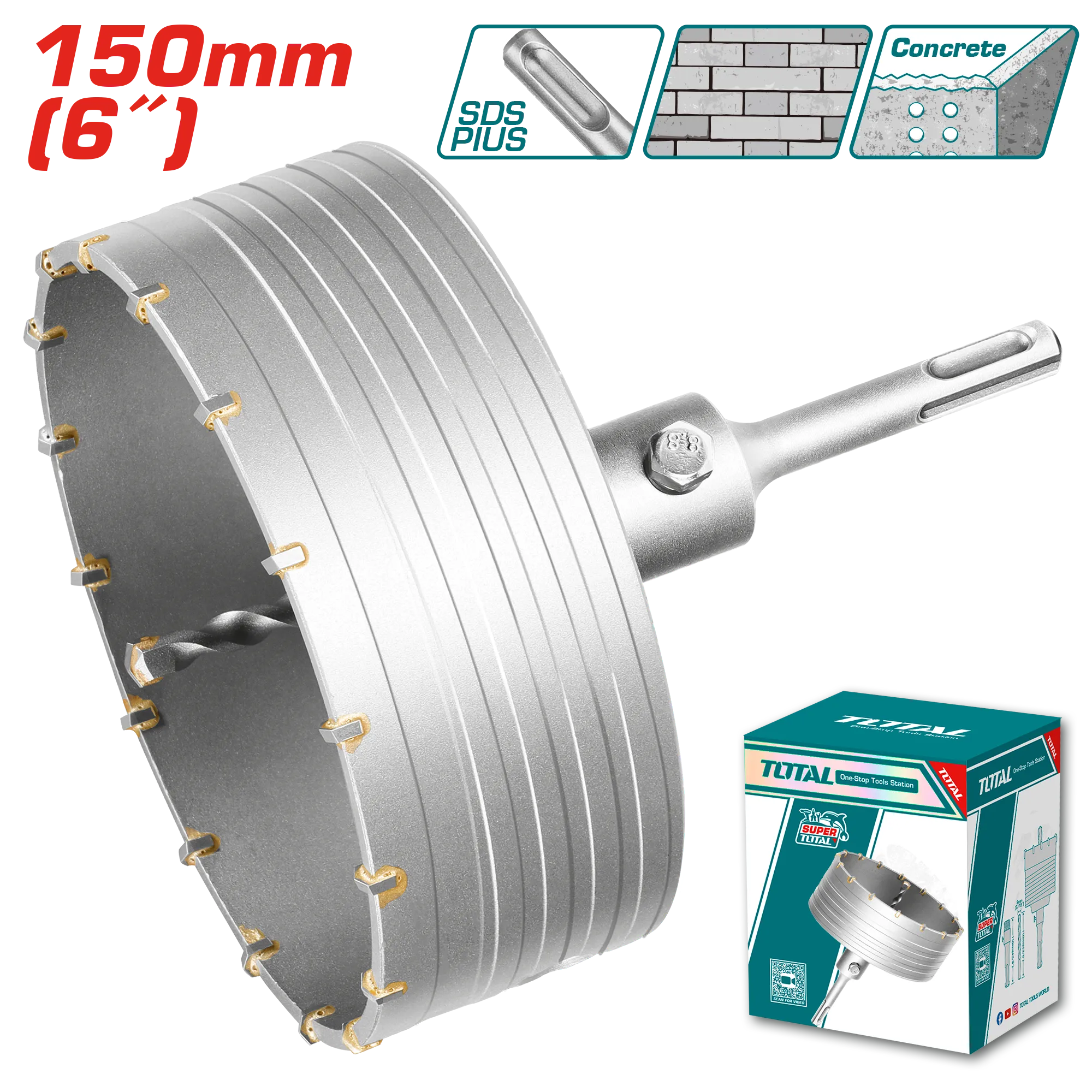 Korona për beton 150mm TOTAL TAC4301501