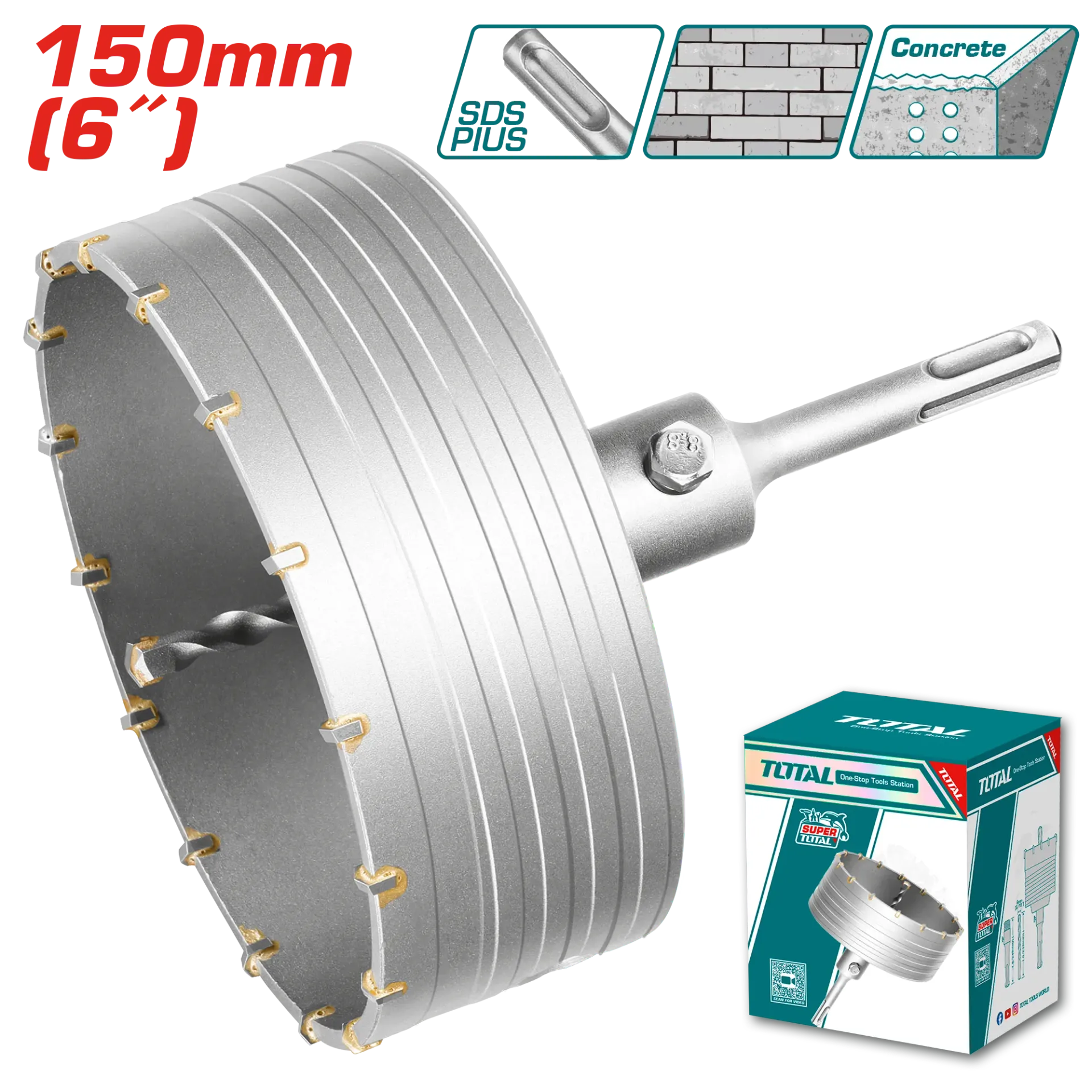 Korona për beton 150mm TOTAL TAC4301501