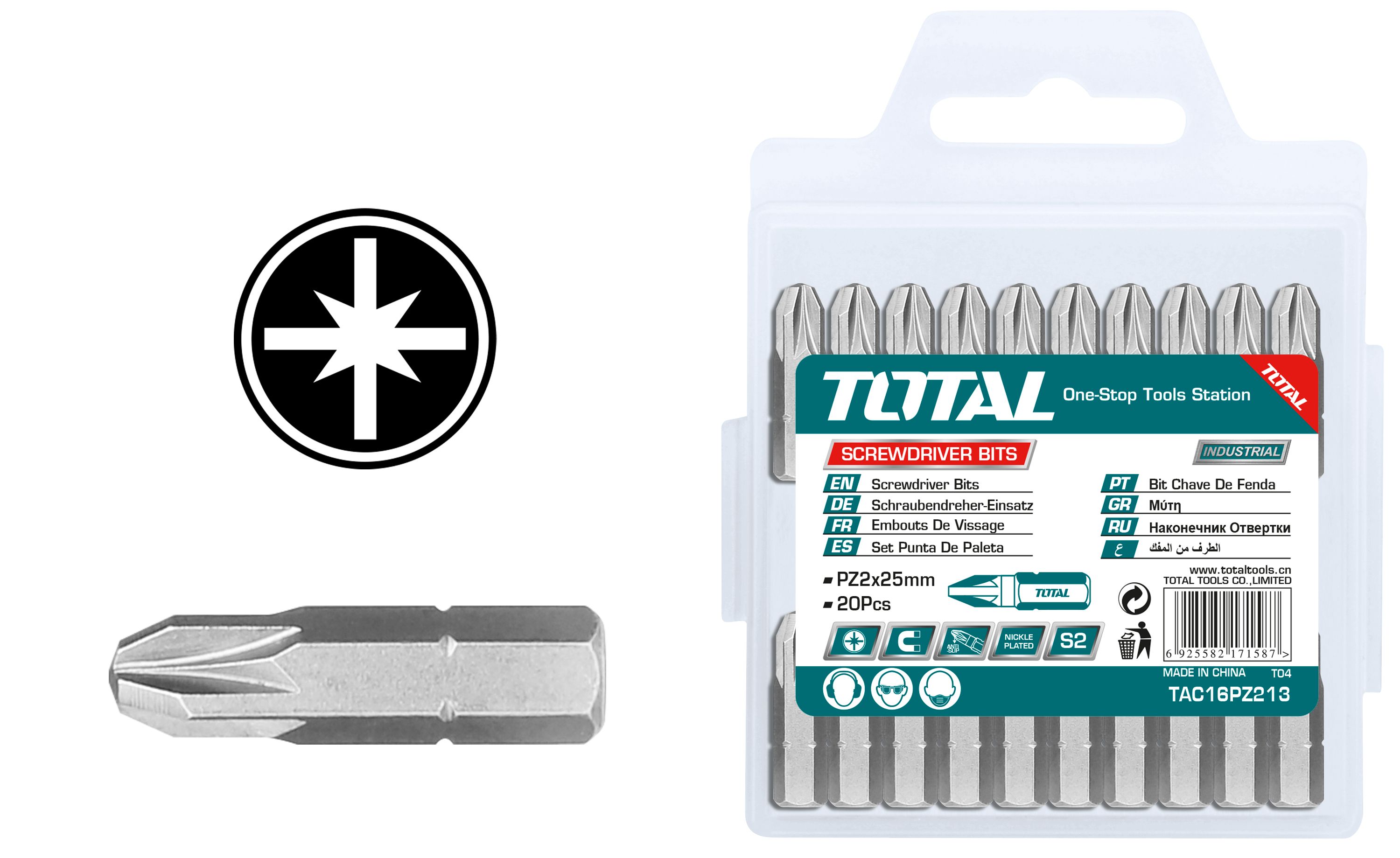 Set biti 20/1 PZ2x25mm TOTAL TAC16PZ213